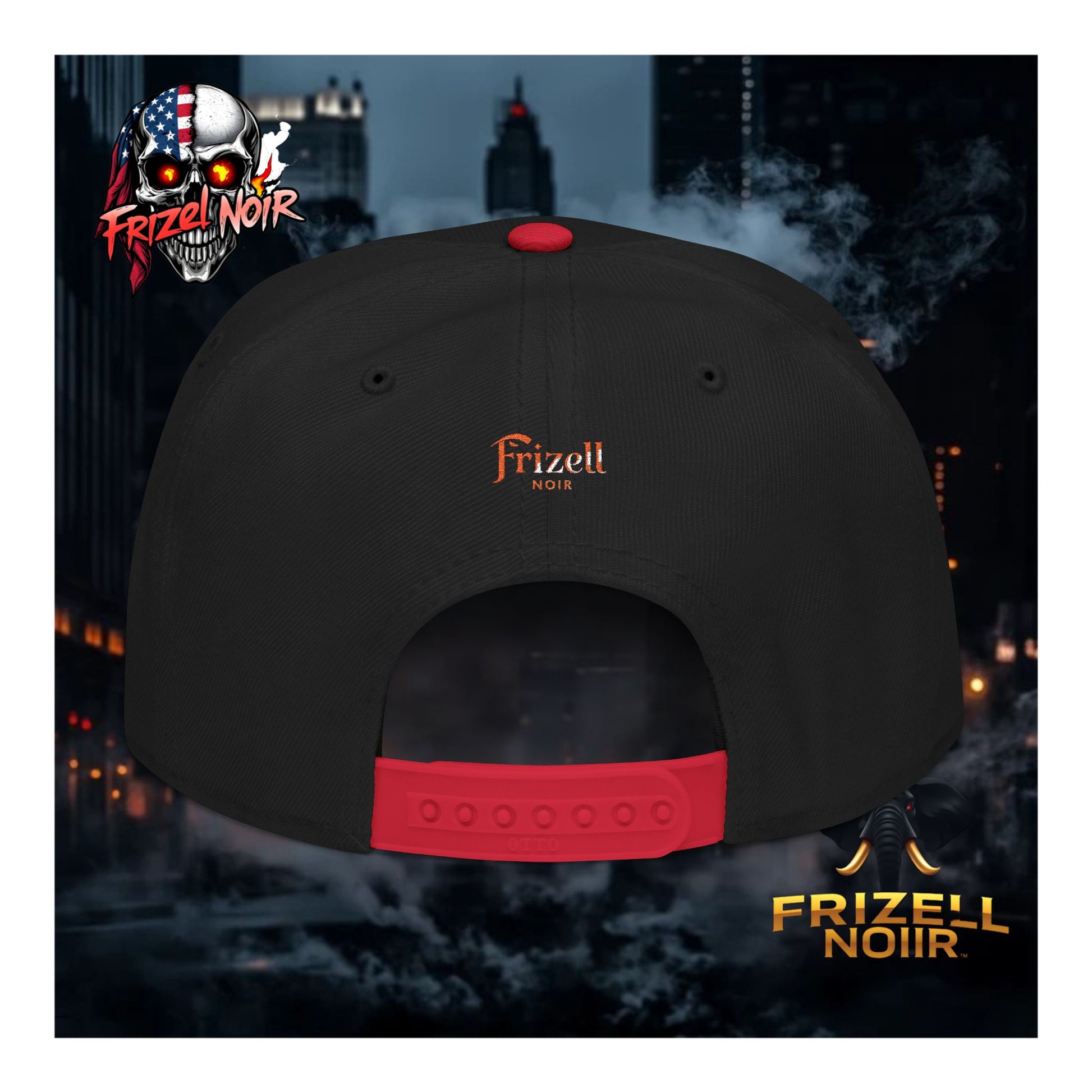 FRIZELL NOIR Logo Snapback | Embroidered