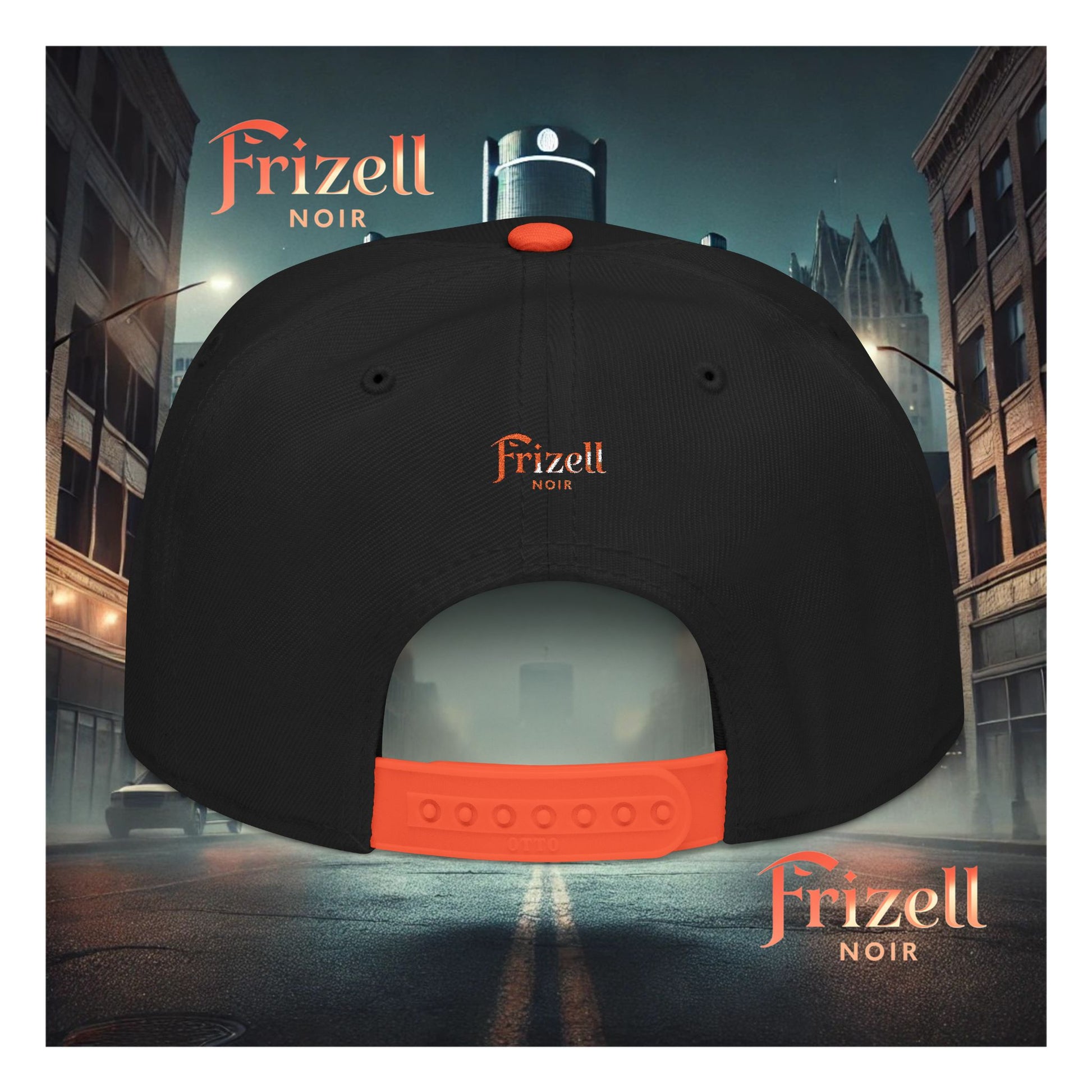 FRIZELL NOIR Embroidered Snapback Cap