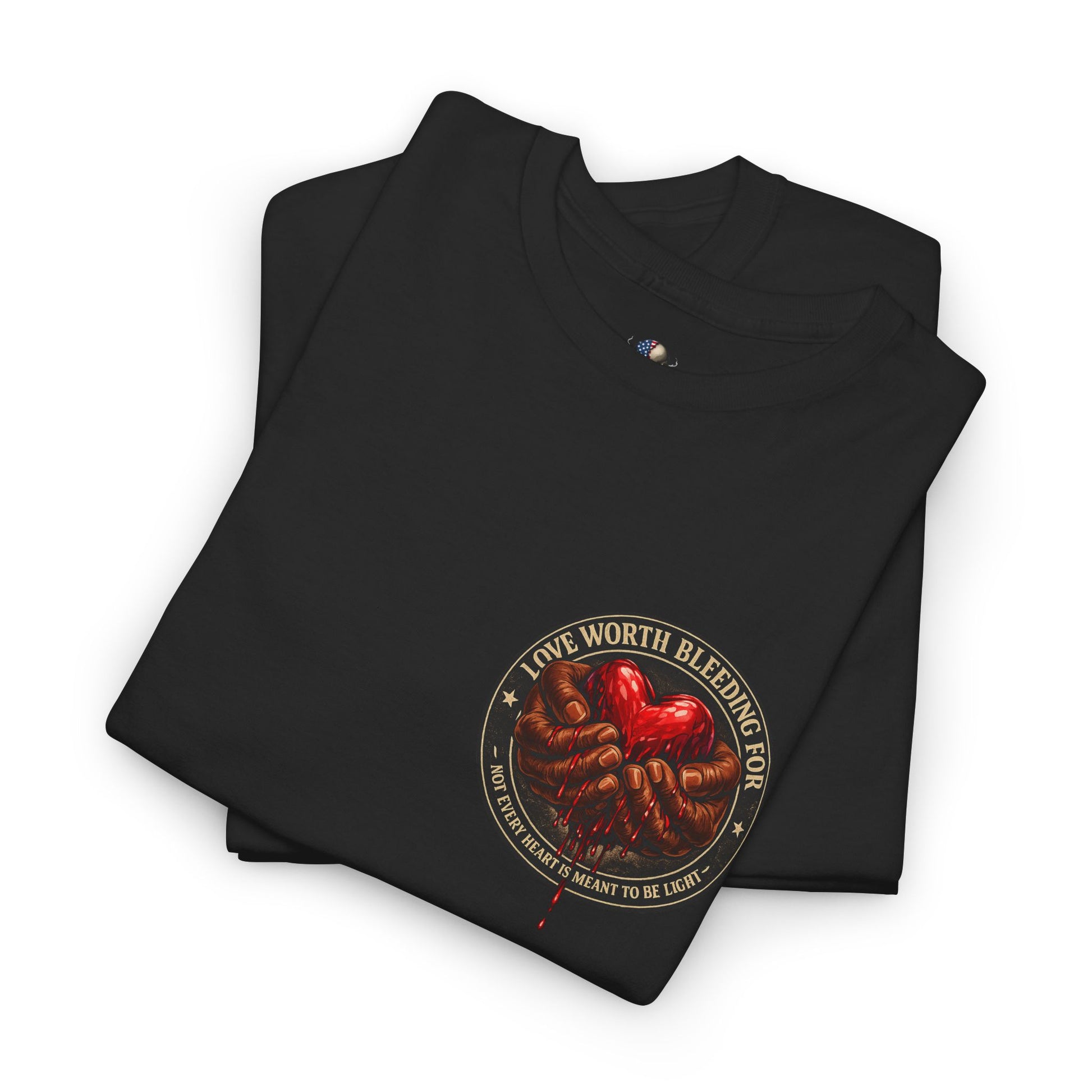 Held On Even When It Bleeds T-Shirt | Heart Hands Graphic Tee