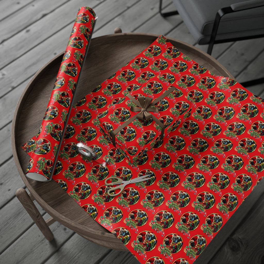 “Ho Ho Ho Merry Grinchmas” Premium Holiday Wrapping Paper – Festive Christmas Print by Frizell Noir