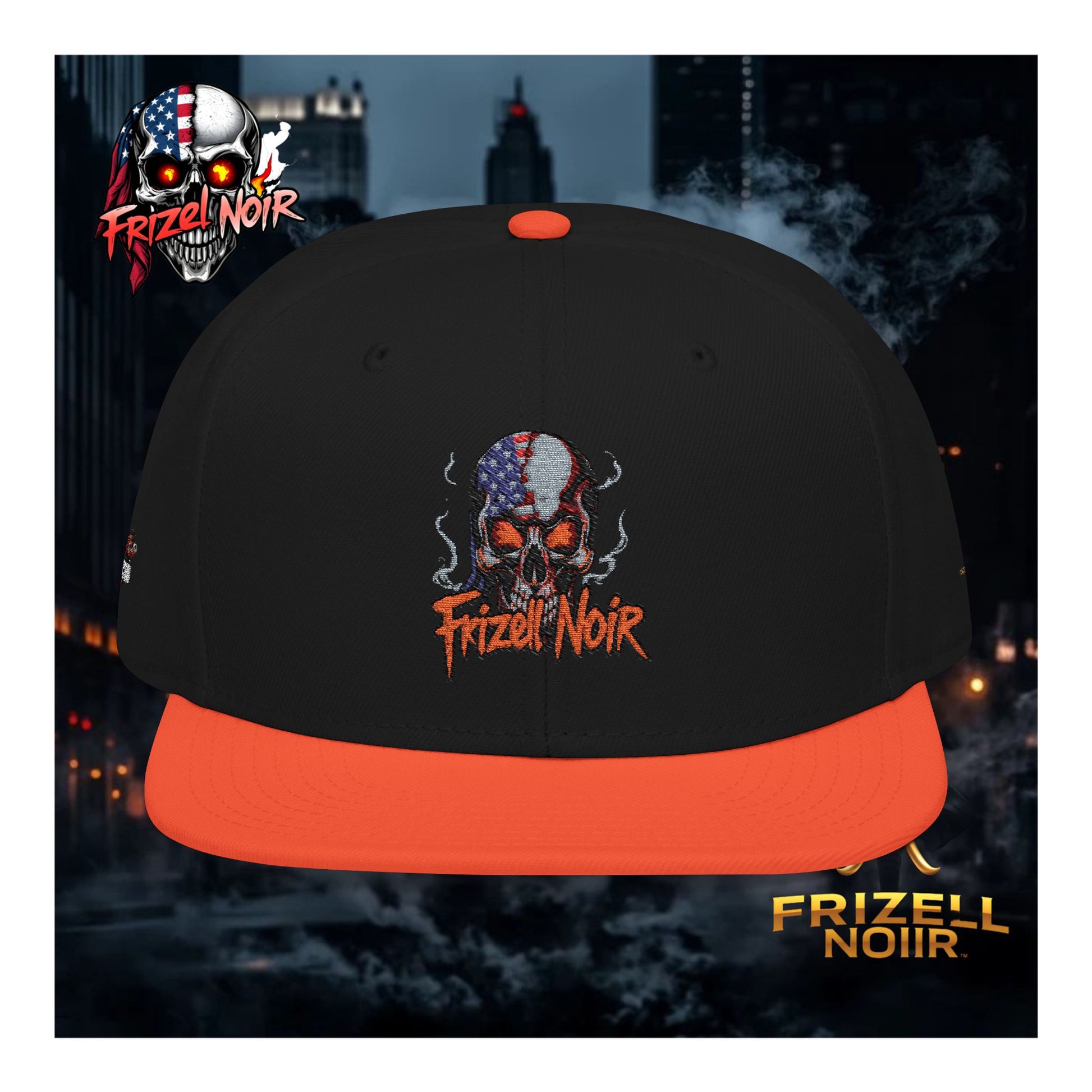 FRIZELL NOIR Logo Snapback | Embroidered