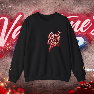 Can't Cheat Love Crewneck Sweatshirt — Valentine's Day Romantic Graphic Sweatshirt