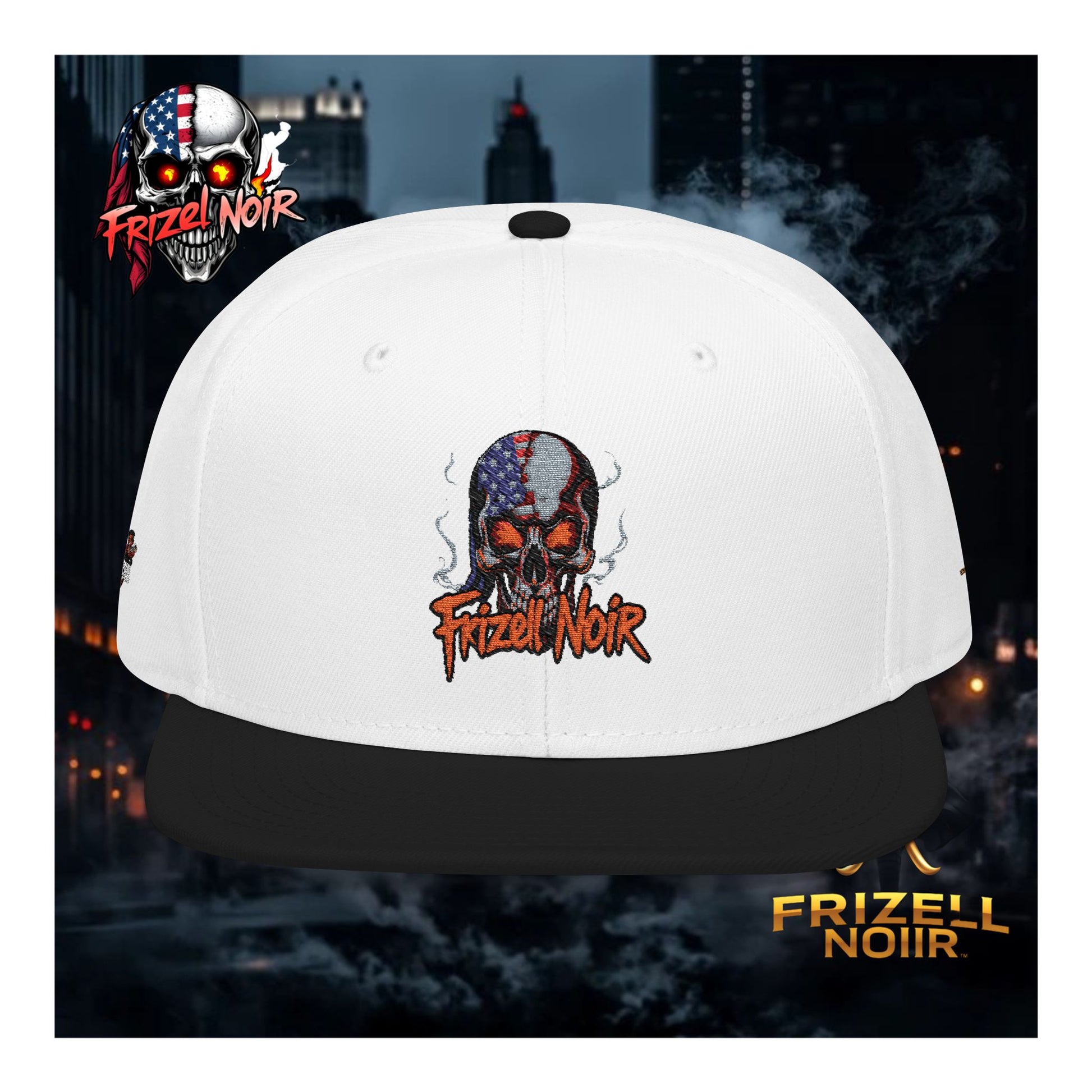 FRIZELL NOIR Logo Snapback | Embroidered