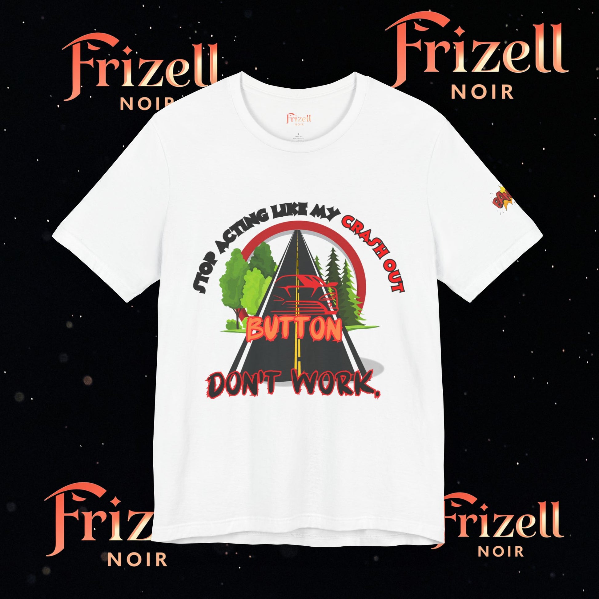 Crash Out Button Tee | Frizell Noir