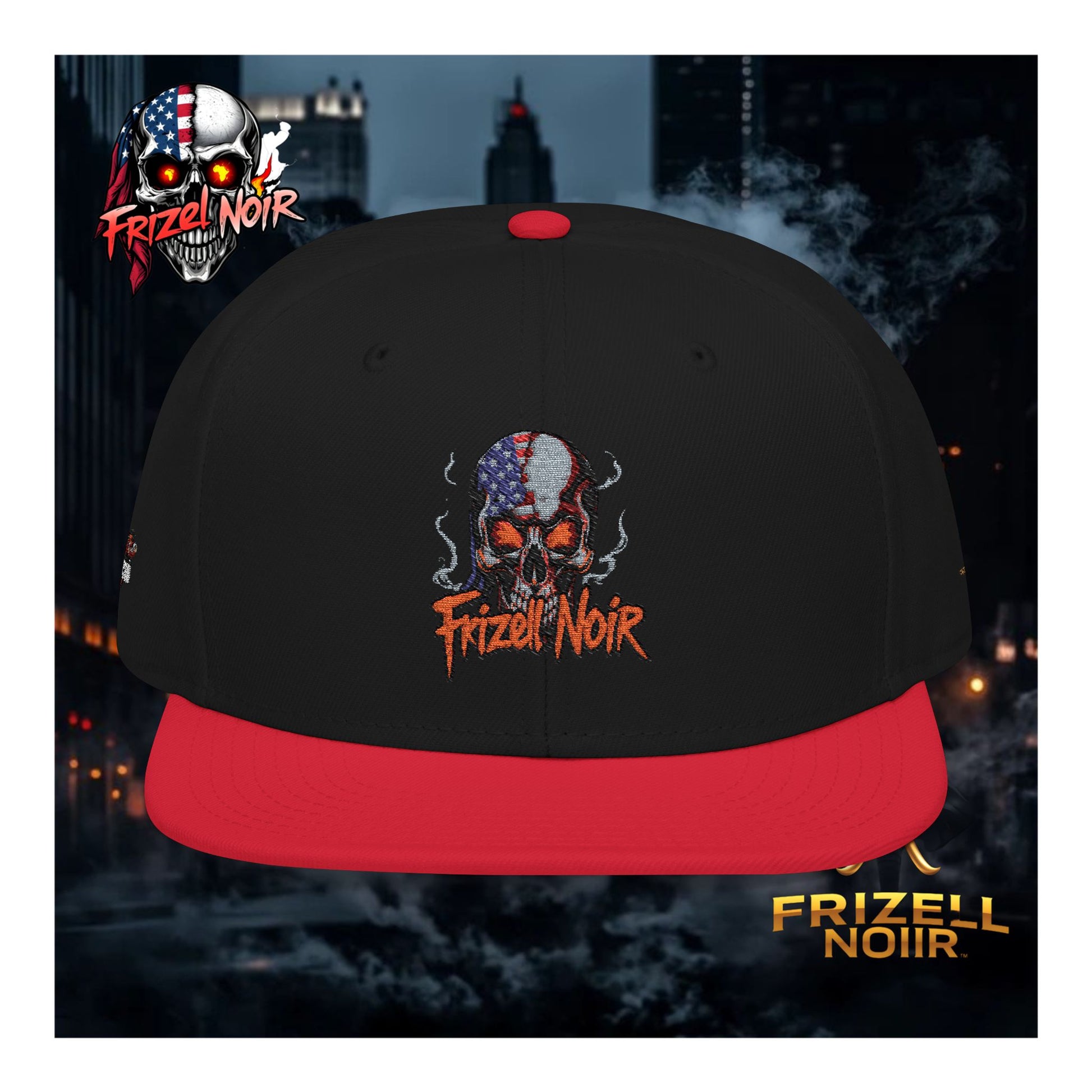 FRIZELL NOIR Logo Snapback | Embroidered