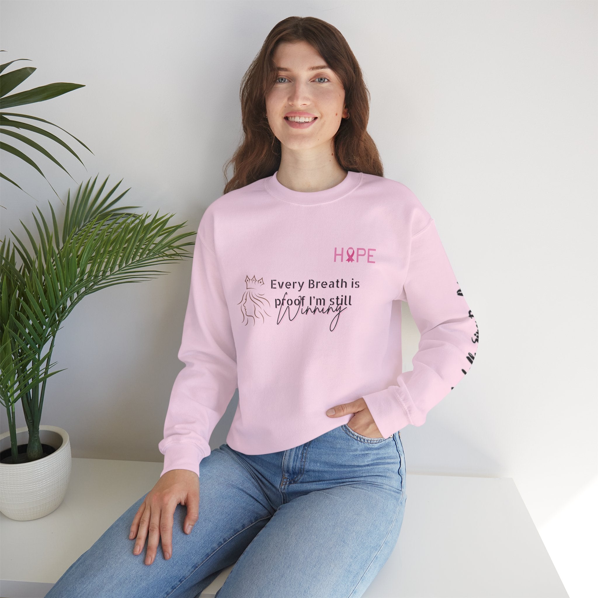 Breast Cancer Hope Crewneck Sweatshirt - Unisex Heavy Blend