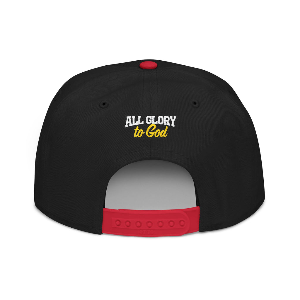 Snapback Hat Black & Gold Jesus John 11:35 Embroidered