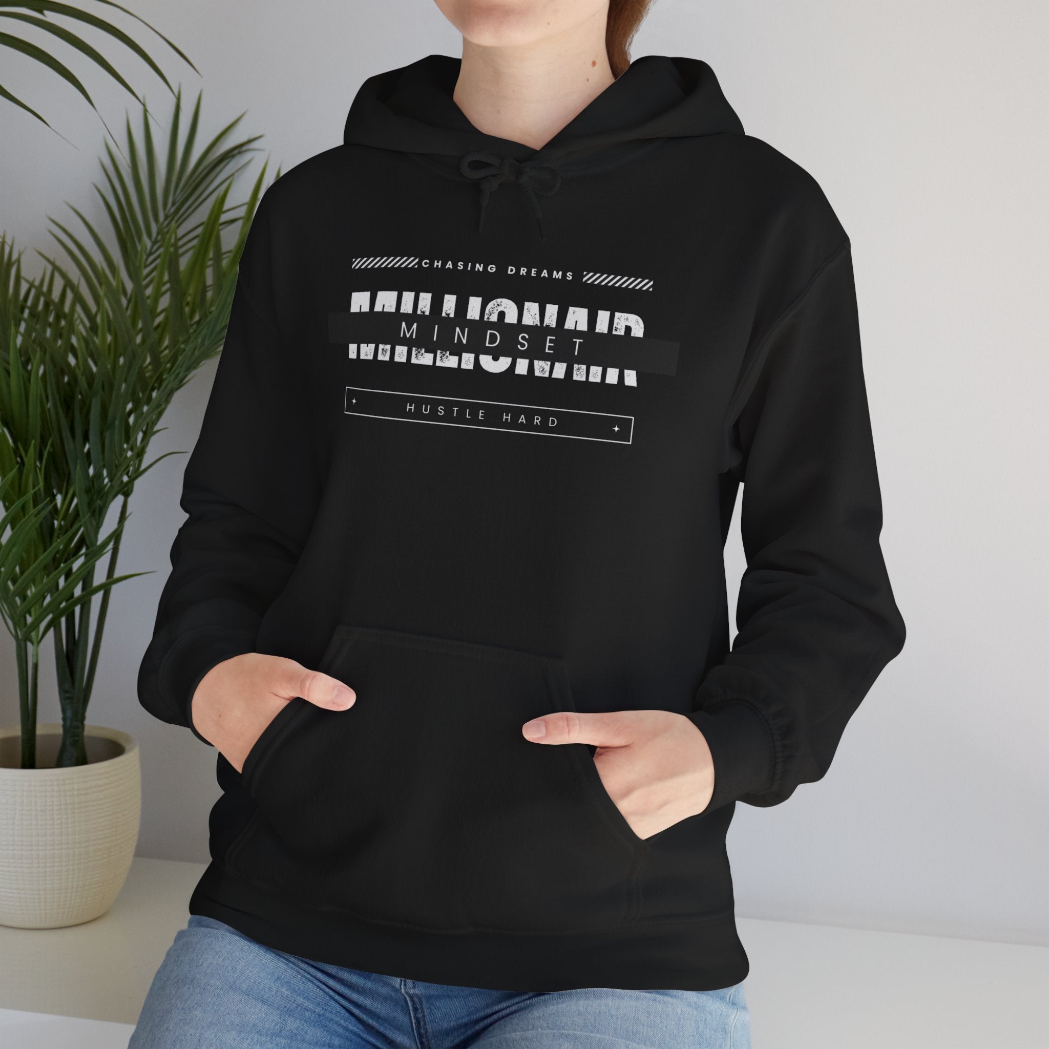 Hoodie - Minimal 'Unapologetic' Black Bar Graphic Pullover
