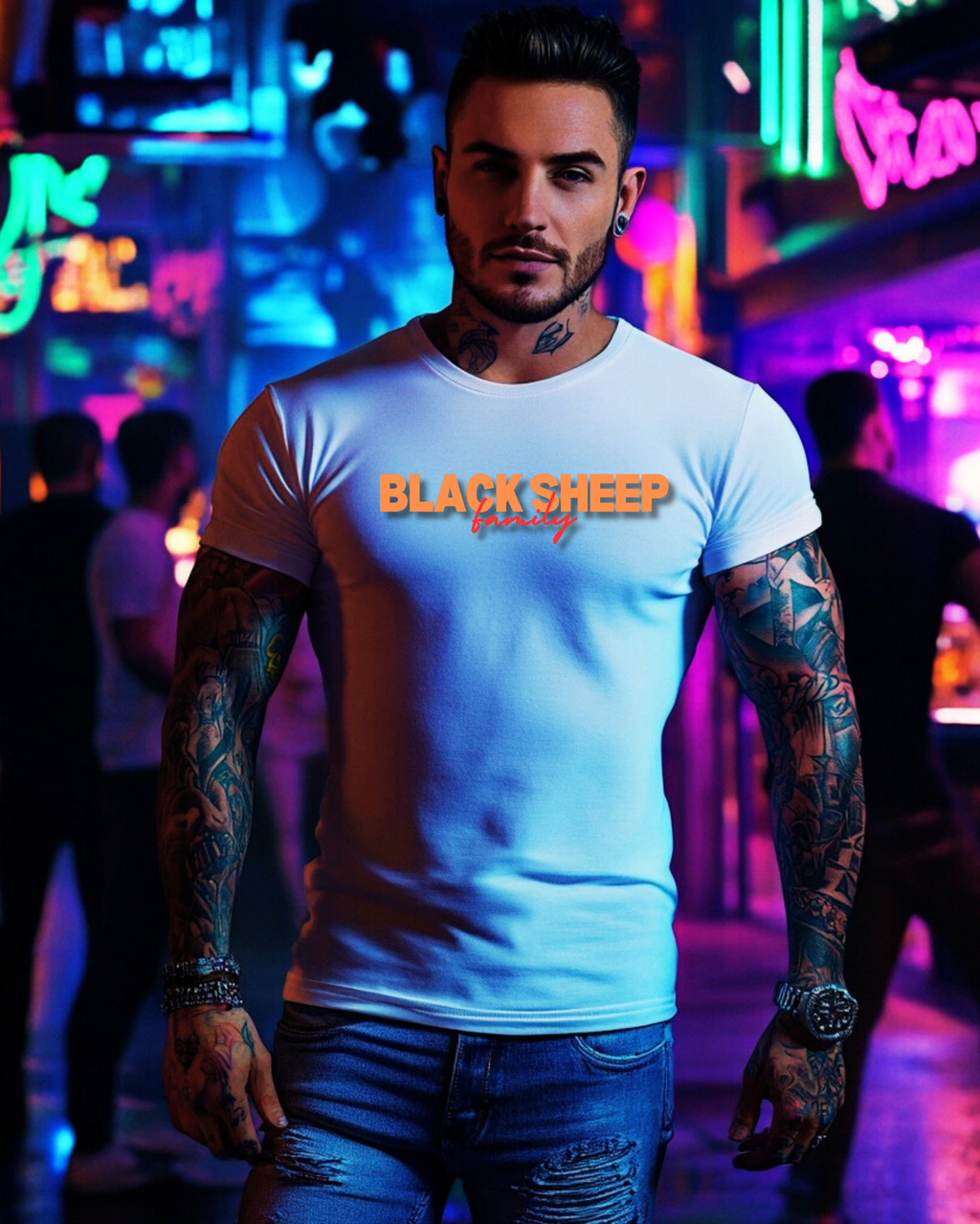 Black Sheep Family Tee | Frizell Noir