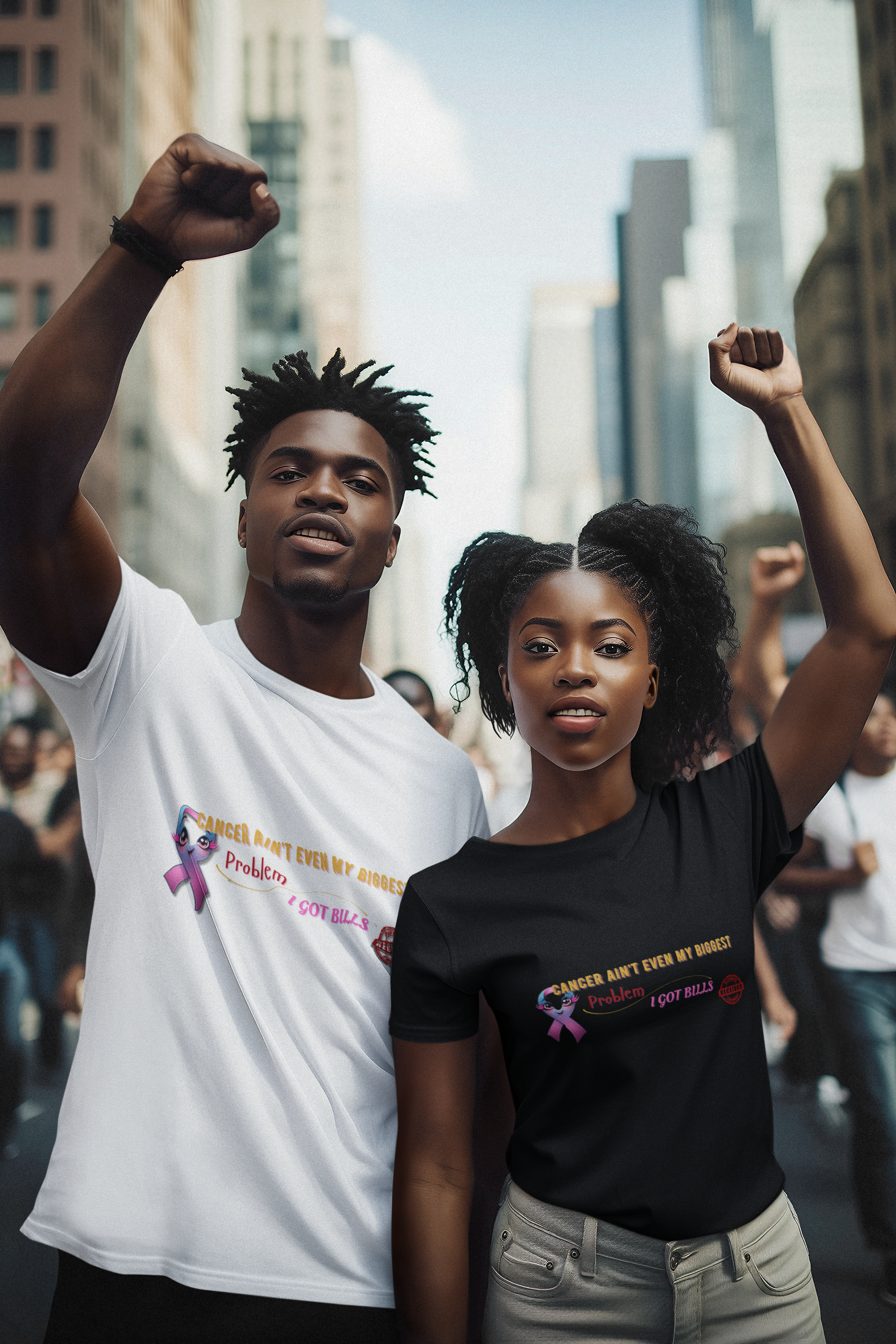 Cancer Ain’t My Biggest Problem Tee | Frizell Noir