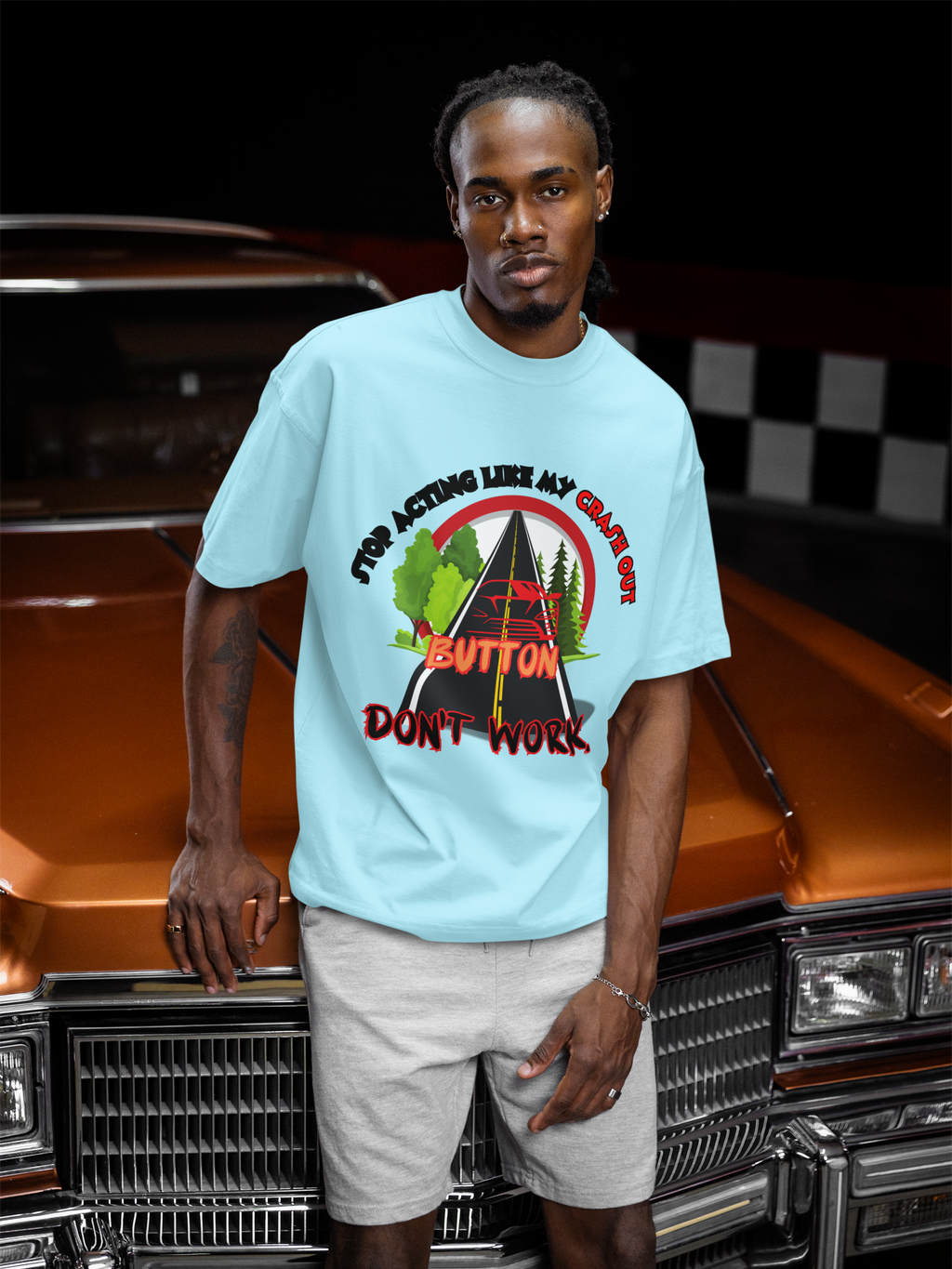 Crash Out Button Tee | Frizell Noir