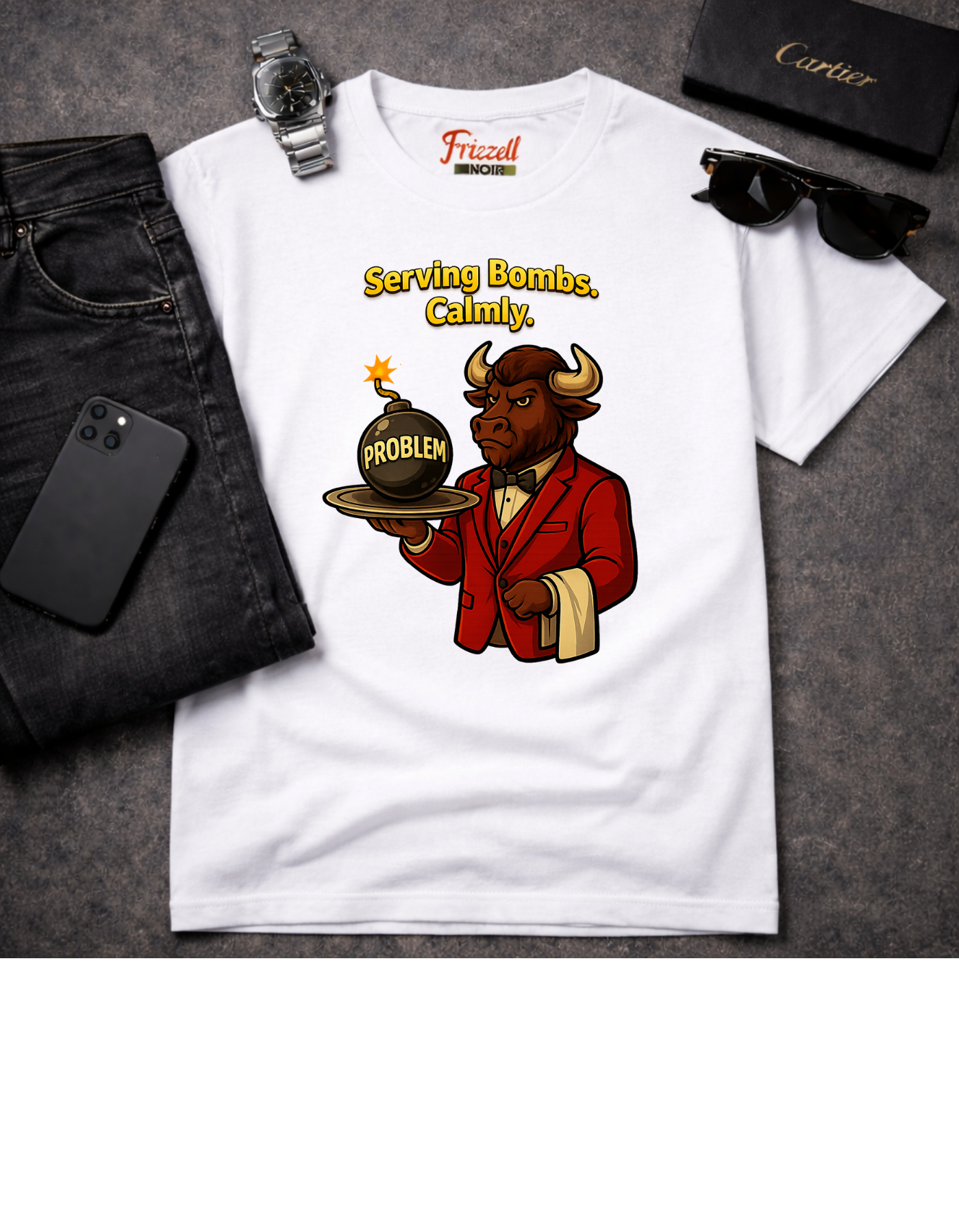 "Serving Demons, Calling Problems" Devil Waiter Graphic Tee