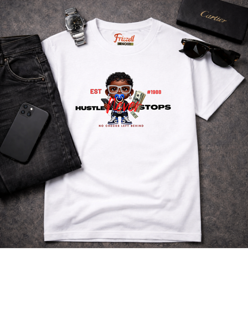 'Hustle Never Stops' (Est. 1988) T-Shirt