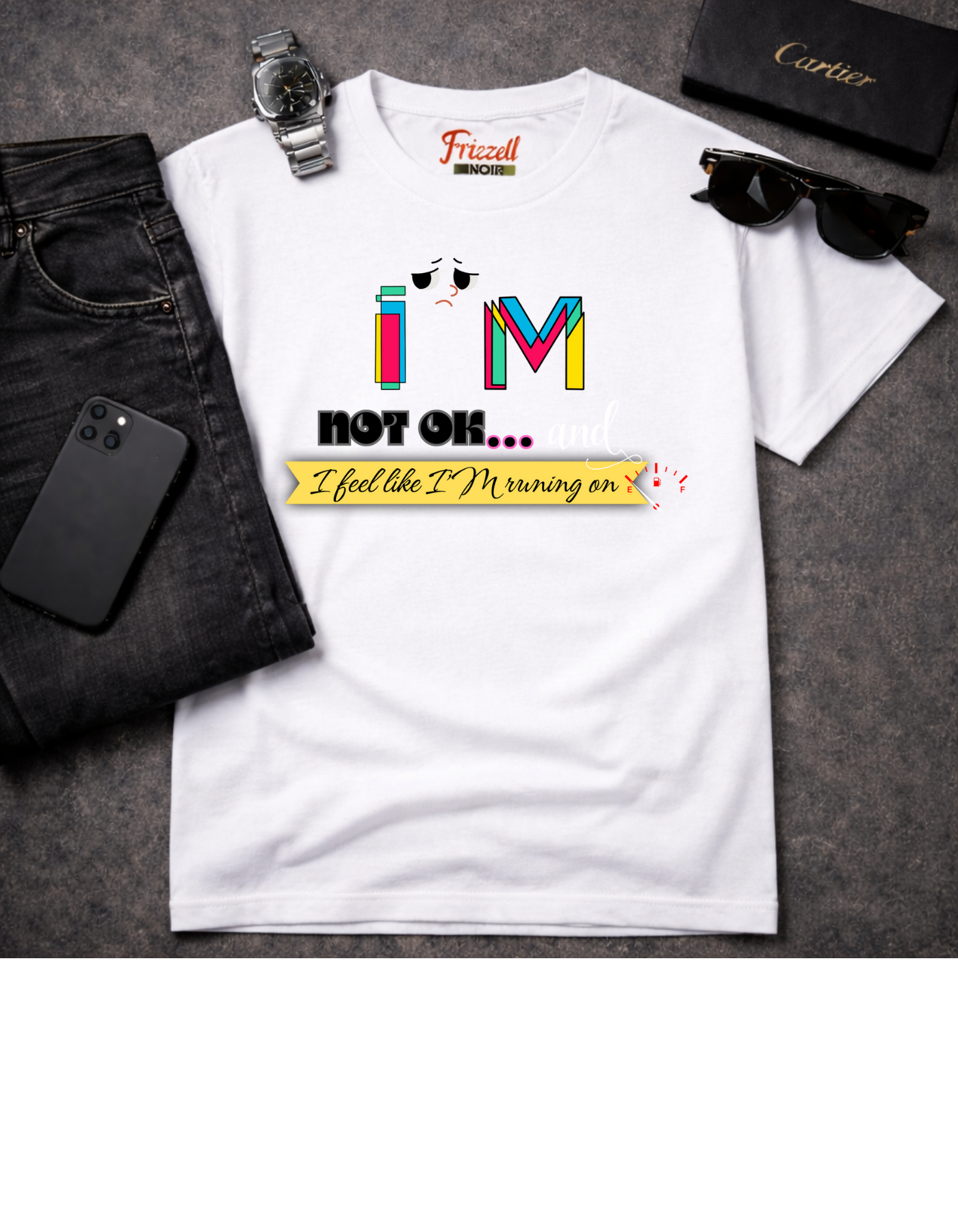 I’m Not OK Tee | Frizell Noir T-Shirt