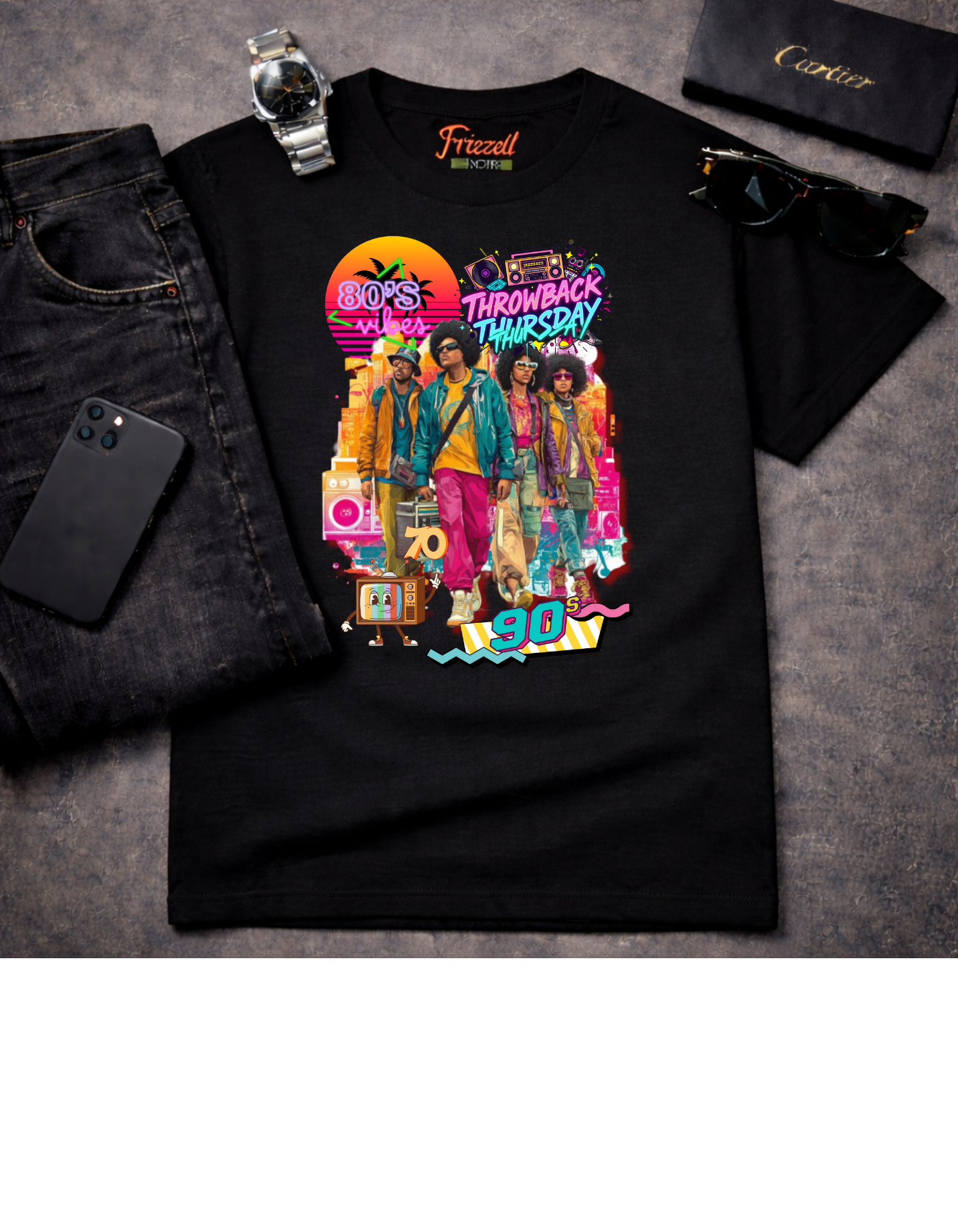 Retro Vibes Tee | Frizell Noir