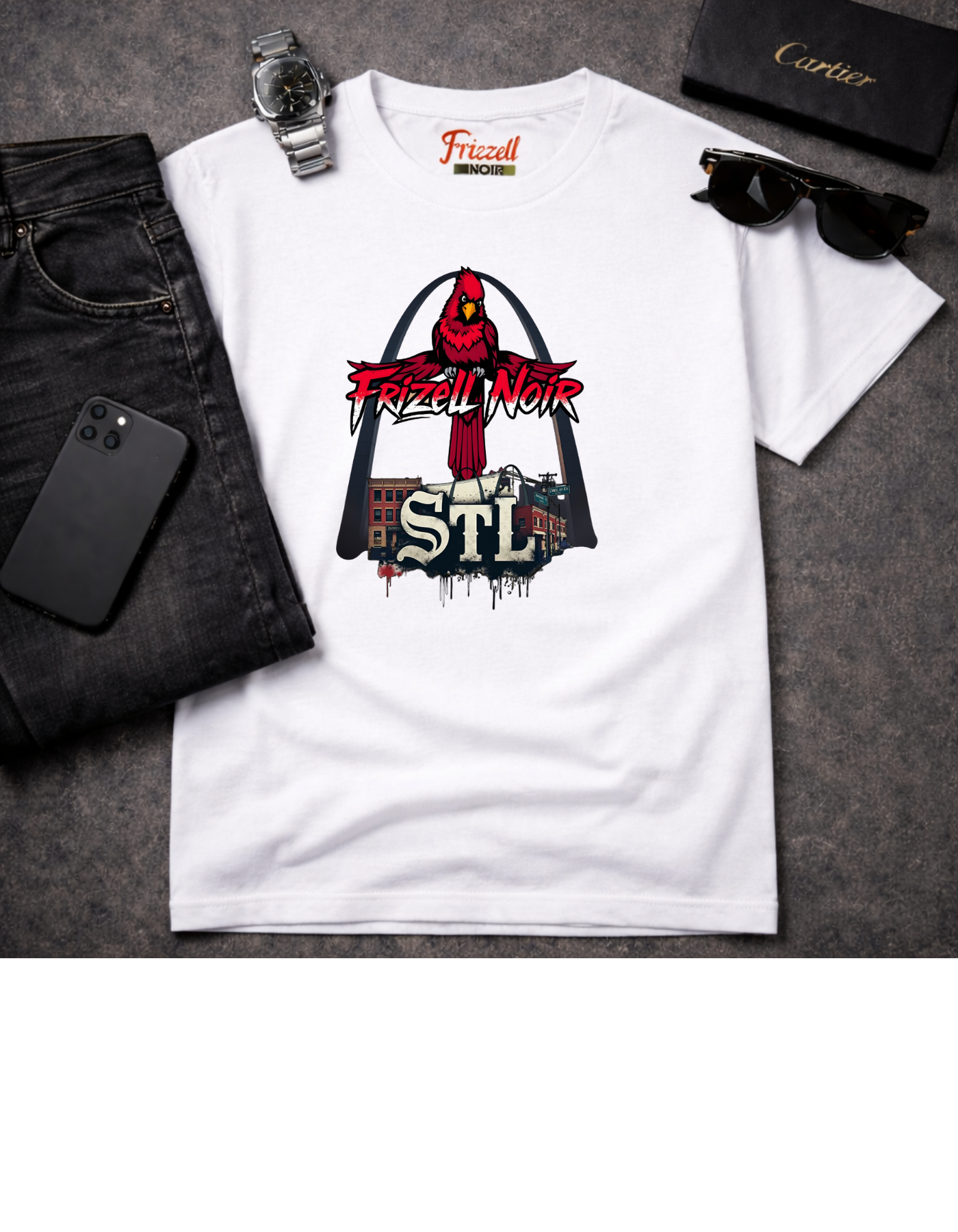 Retro St. Louis | Frizell Noir T-shirt