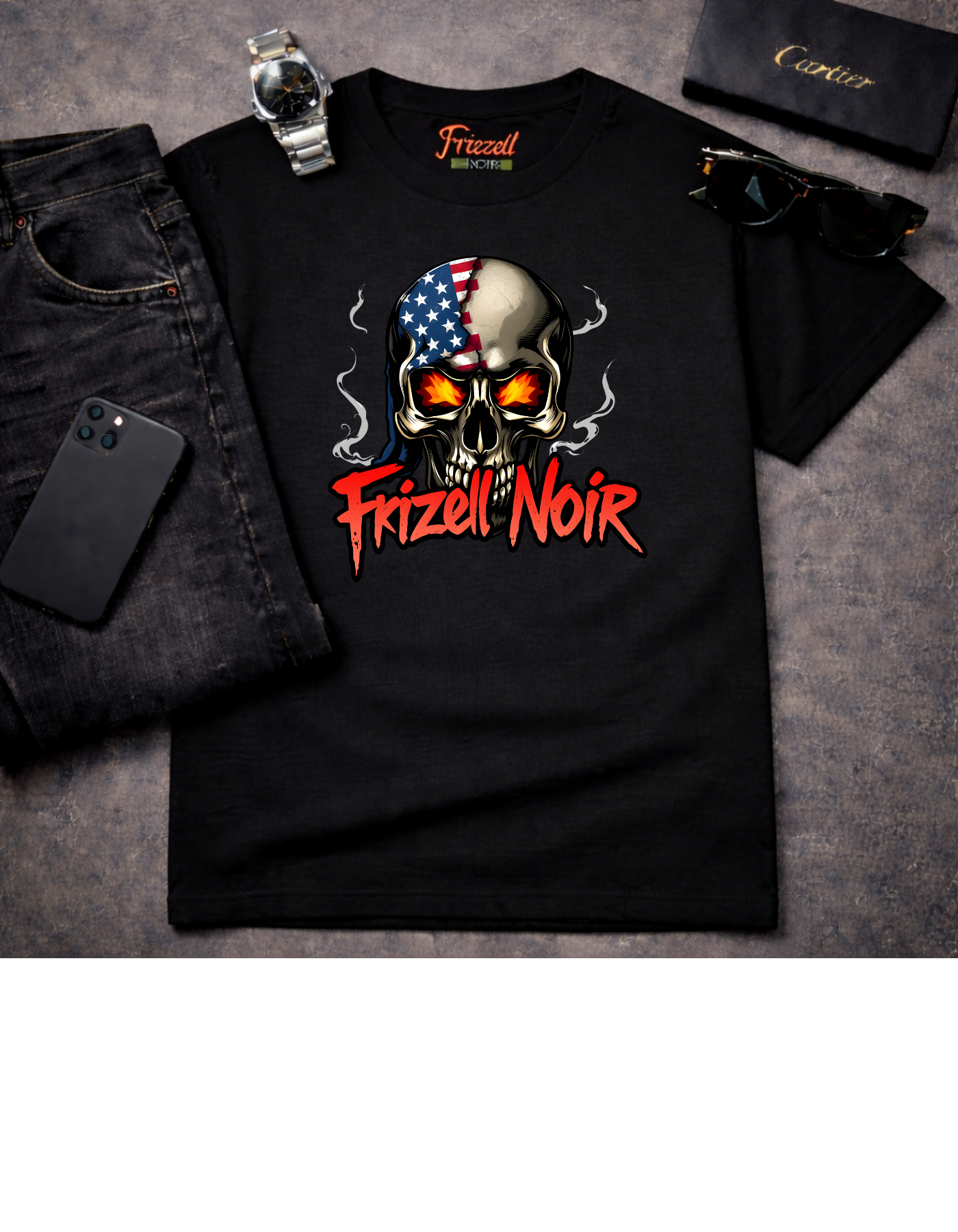 Skull Graphic | Frizell Noir T-shirt