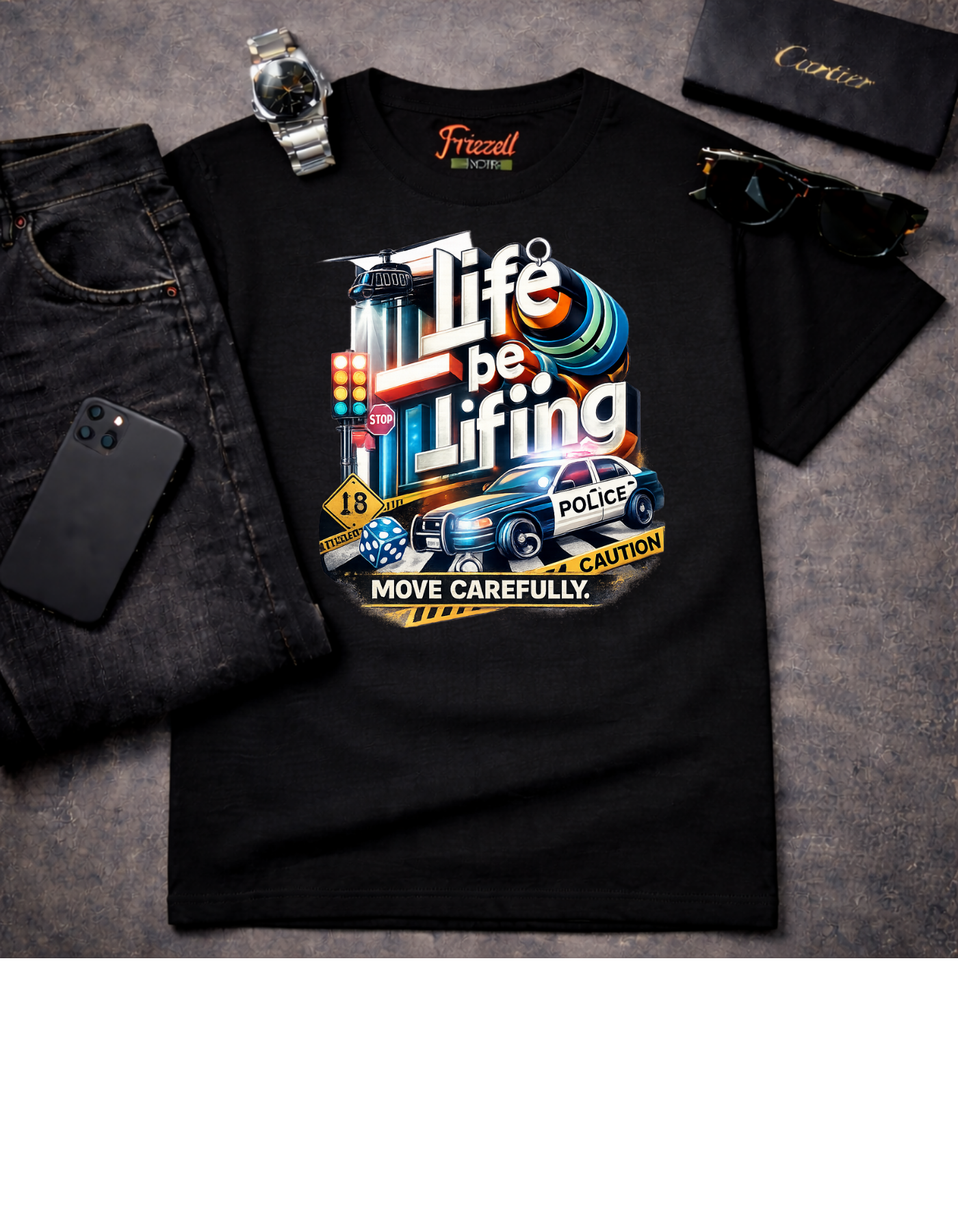Life Be Lifting | Frizell Noir T-shirt