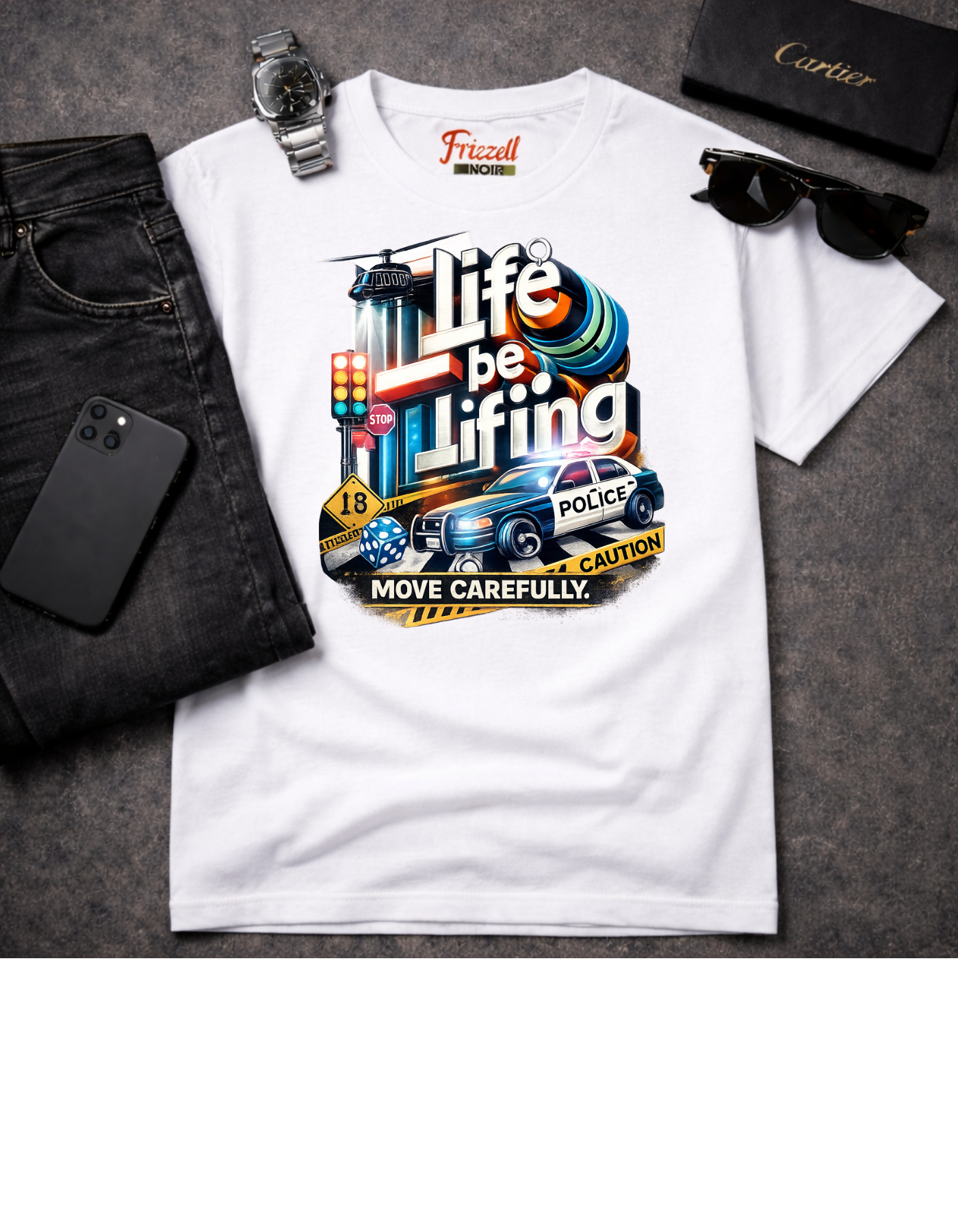 Life Be Lifting | Frizell Noir T-shirt