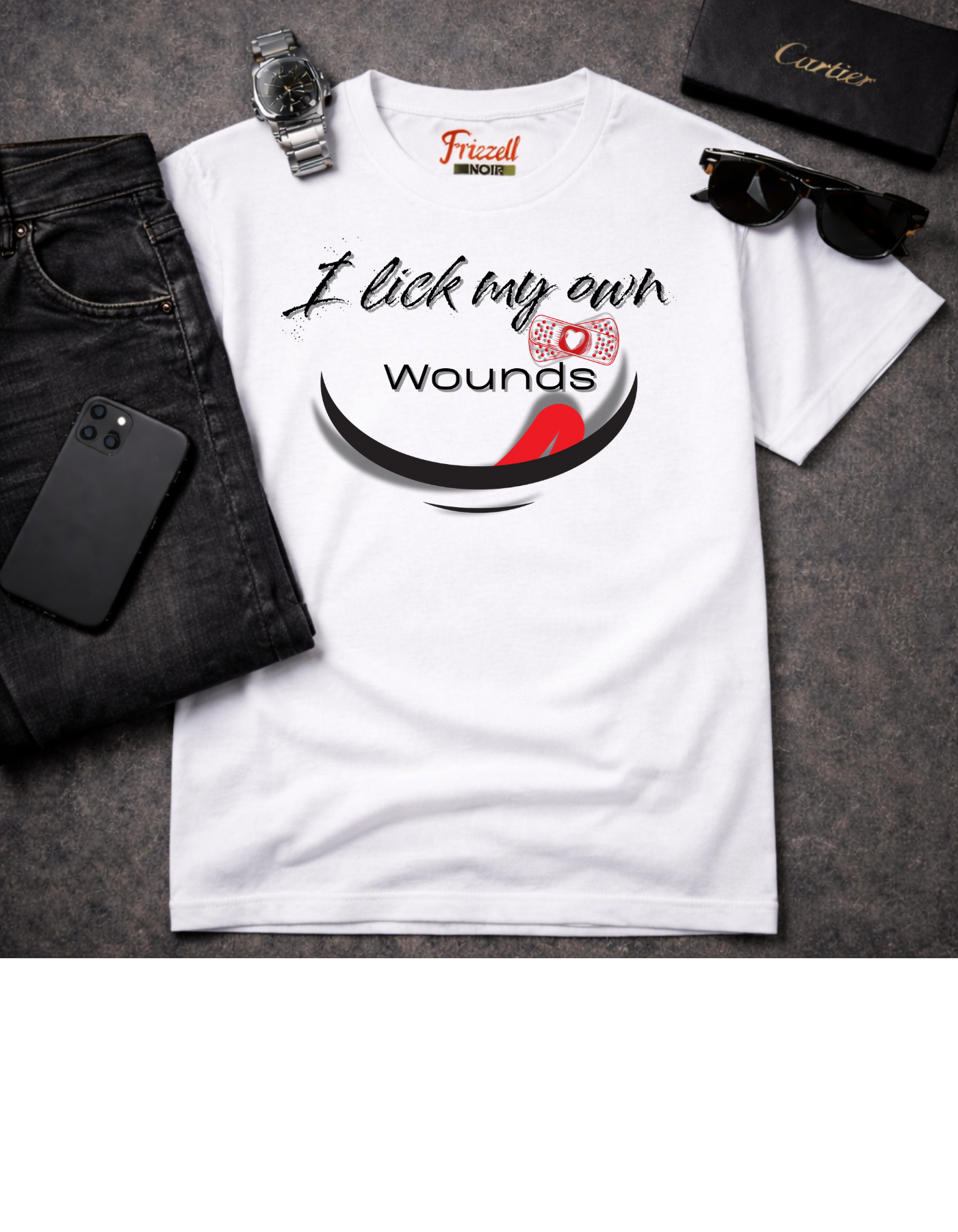 “I Lick My Own Wounds” | Frizell Noir T-shirt