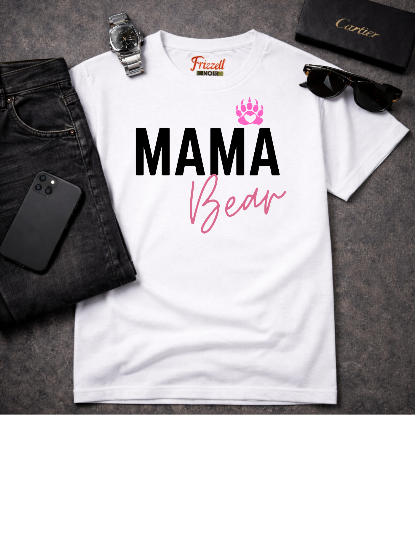 Mama Bear Baby | Frizell Noir T-shirt