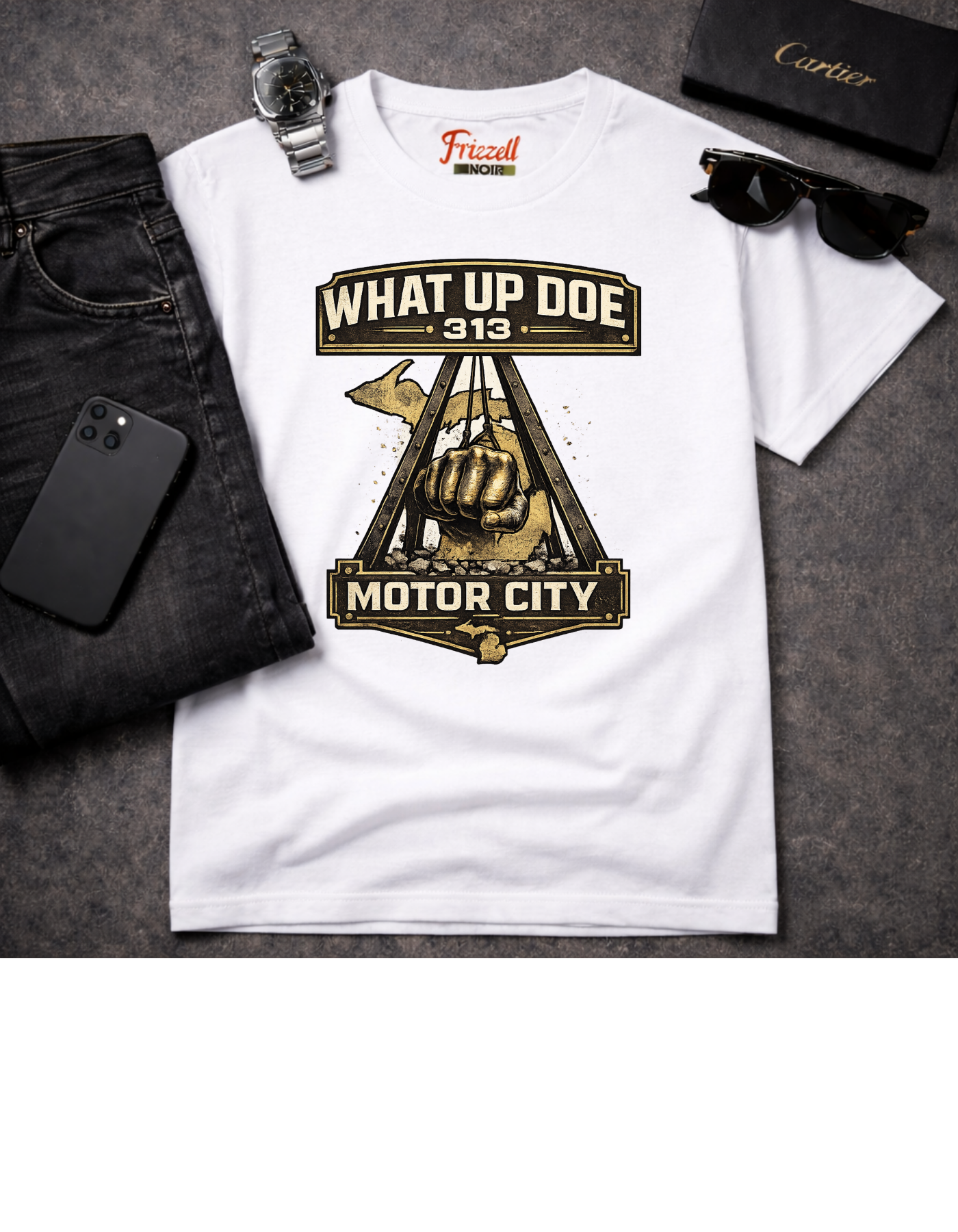 Motor City 'What Up Doe 313' Graphic T-Shirt