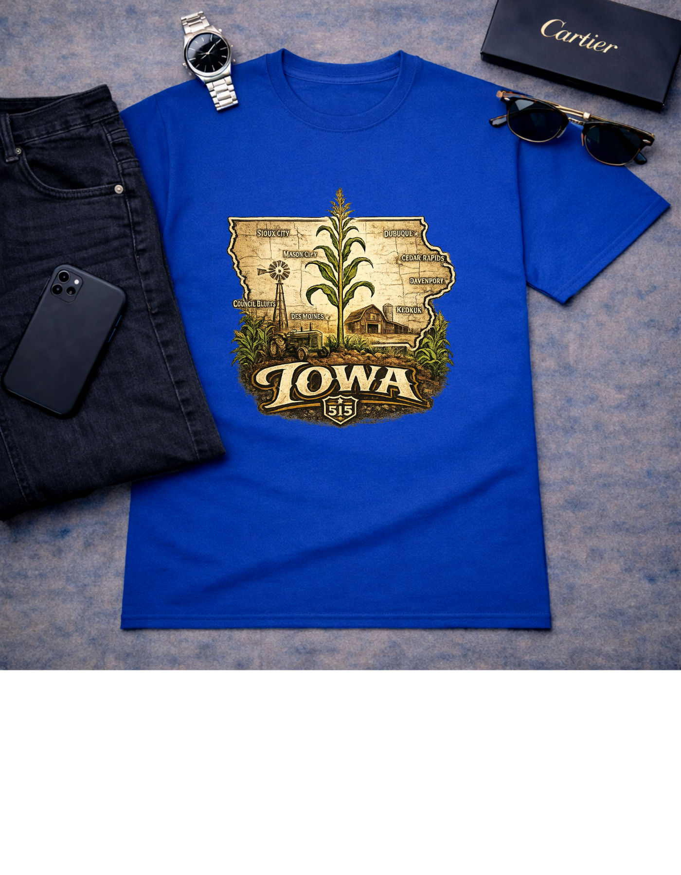 Iowa Corn State Outline T-Shirt