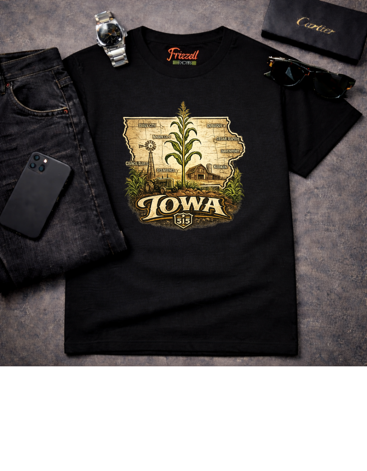 Iowa Corn State Outline T-Shirt