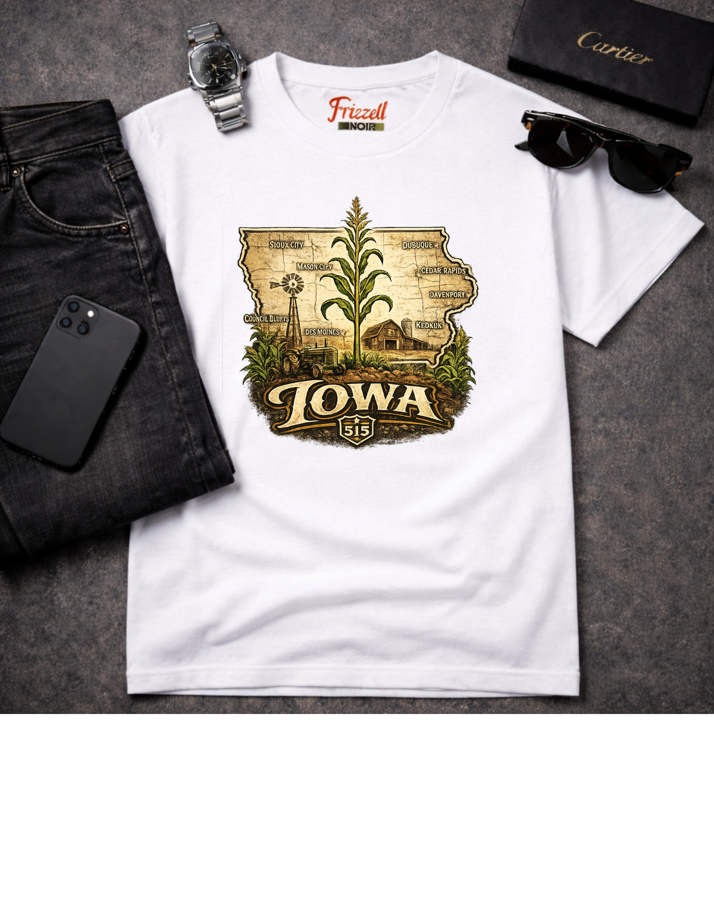 Iowa Corn State Outline T-Shirt