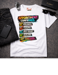 Appointment Confirmed T-Shirt — Mental Health Checklist Tee (Feelings, Trauma, Healing)
