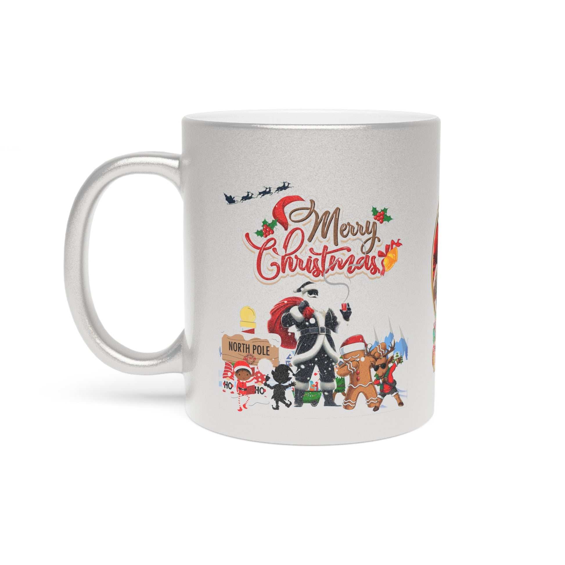 Sip the Season Hoodie | Silver & Gold Luxury Streetwear – Frizell Noir