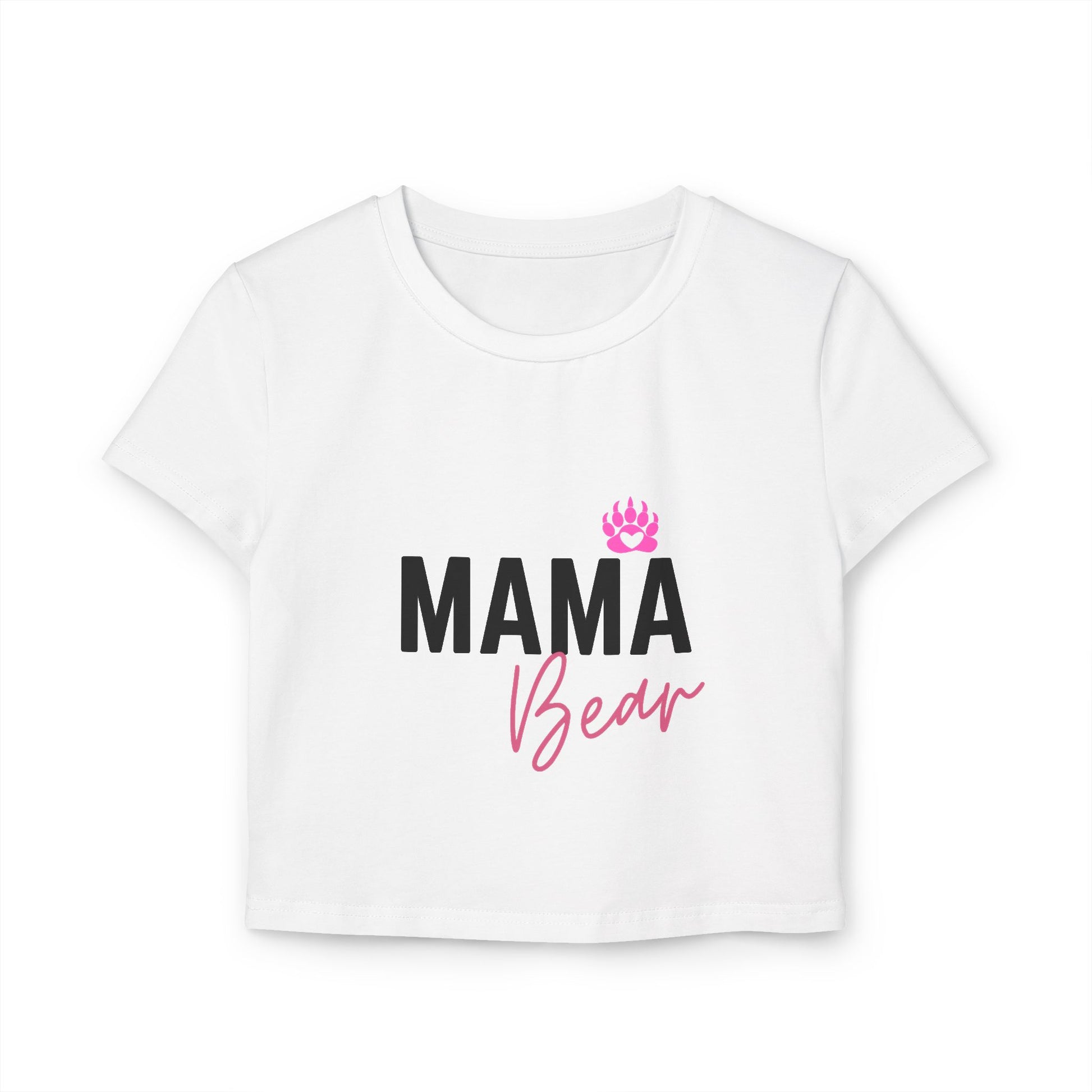 Mama Bear Baby Tee White | Frizell Noir