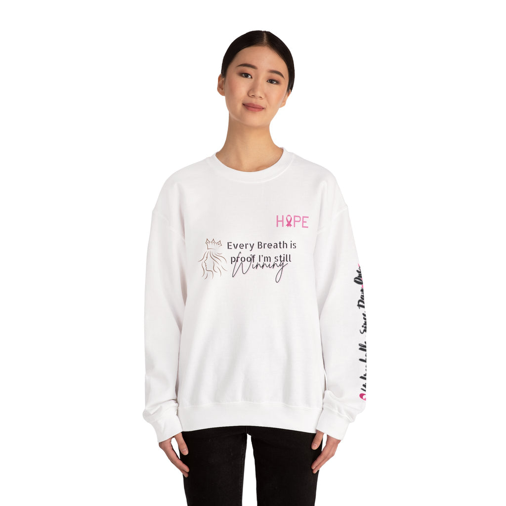 Breast Cancer Hope Crewneck Sweatshirt - Unisex Heavy Blend