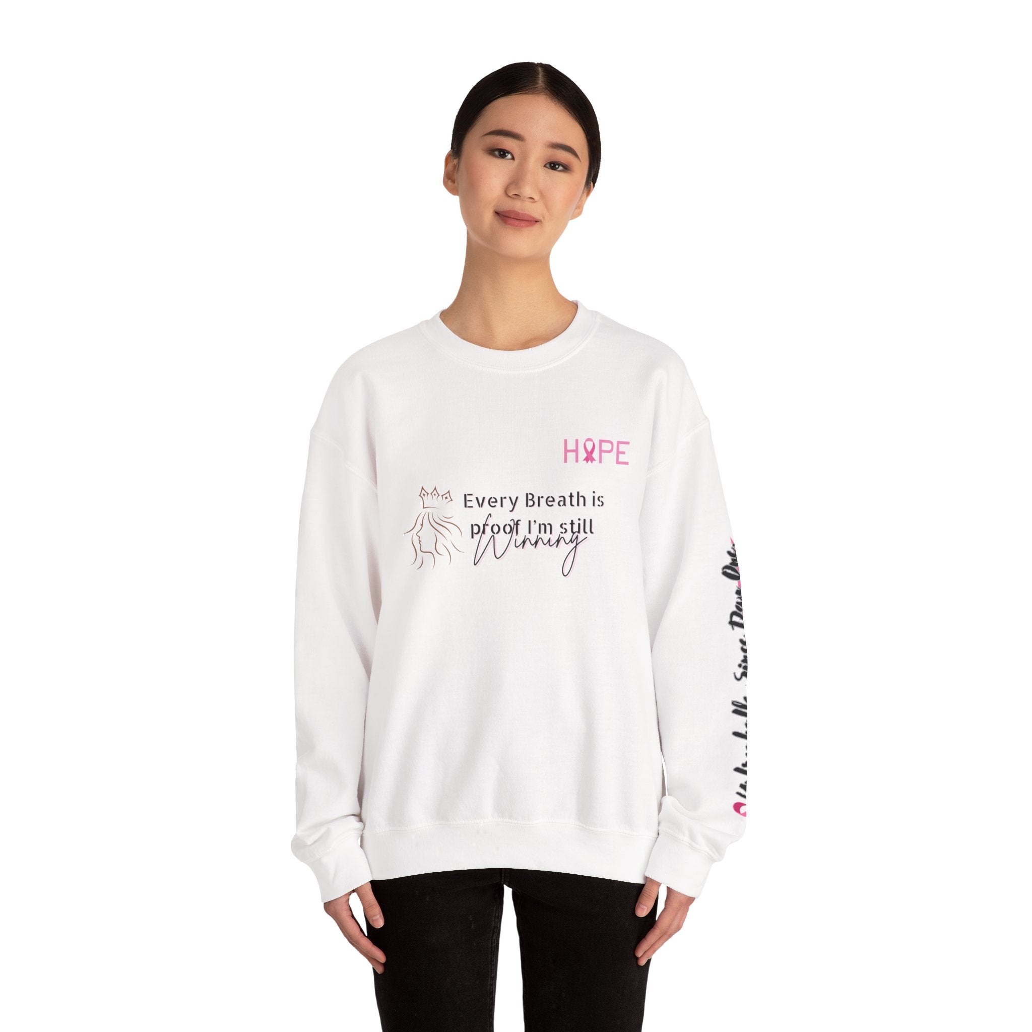 Breast Cancer Hope Crewneck Sweatshirt - Unisex Heavy Blend