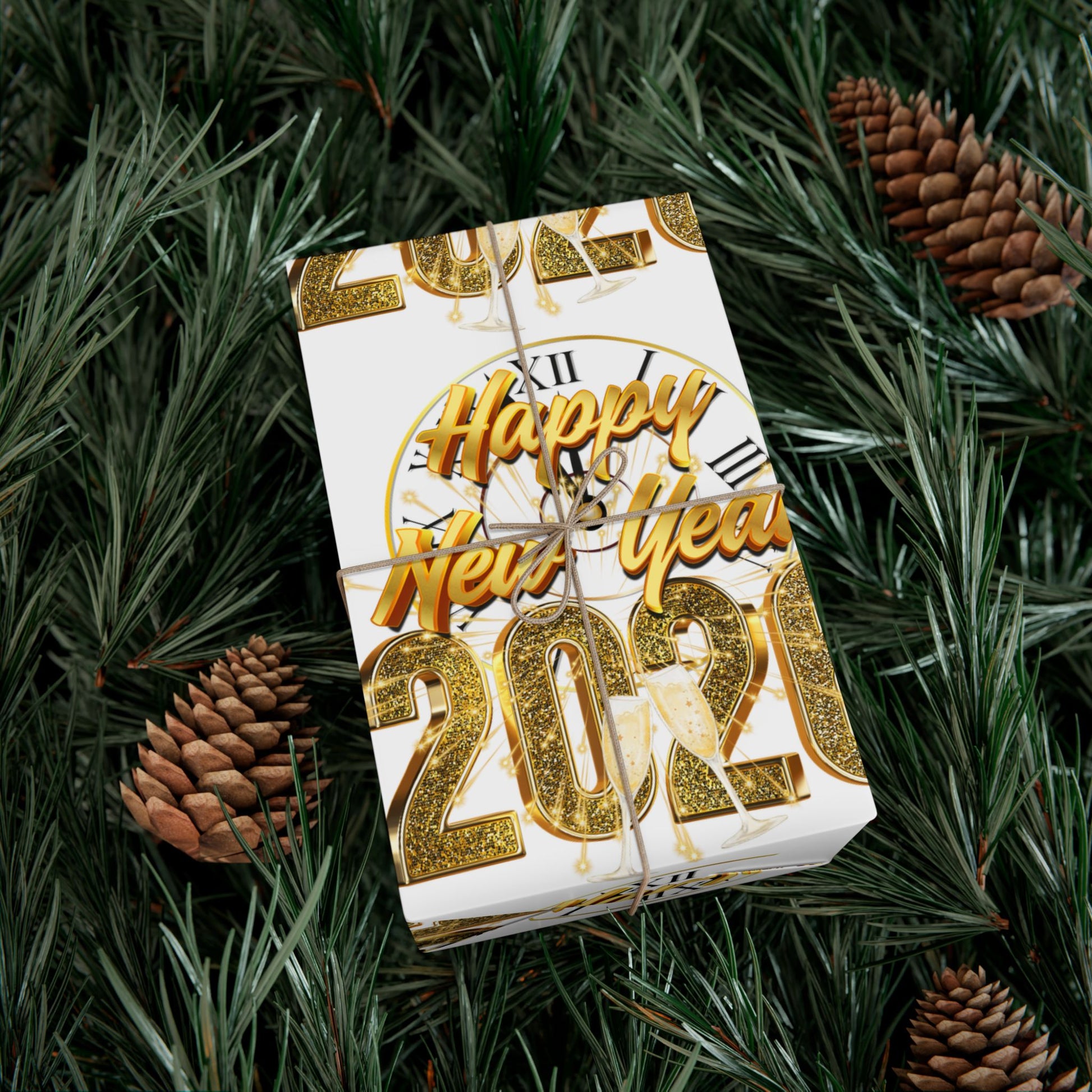 “Happy New Year 2026” Celebration Wrap – Luxe Gold Edition by Frizell Noir