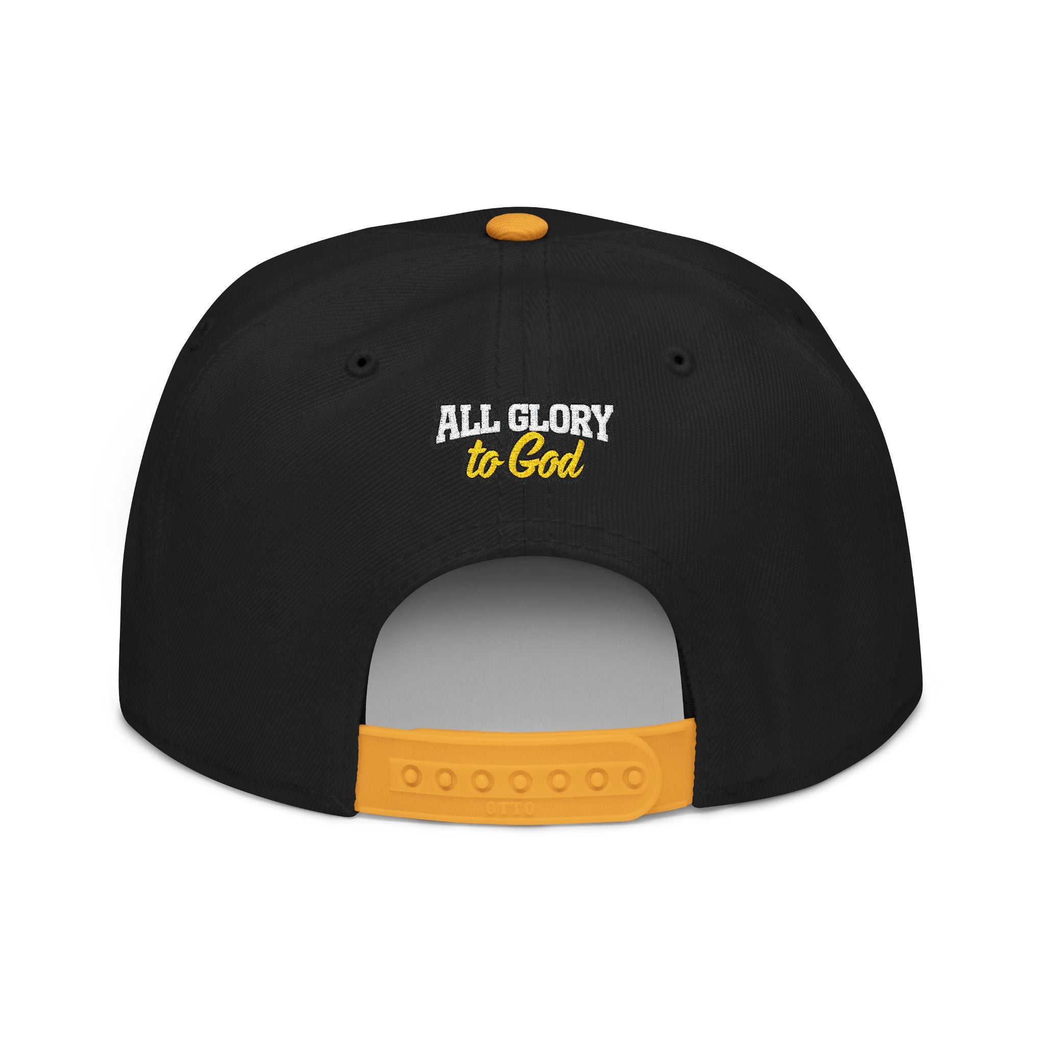 Snapback Hat Black & Gold Jesus John 11:35 Embroidered