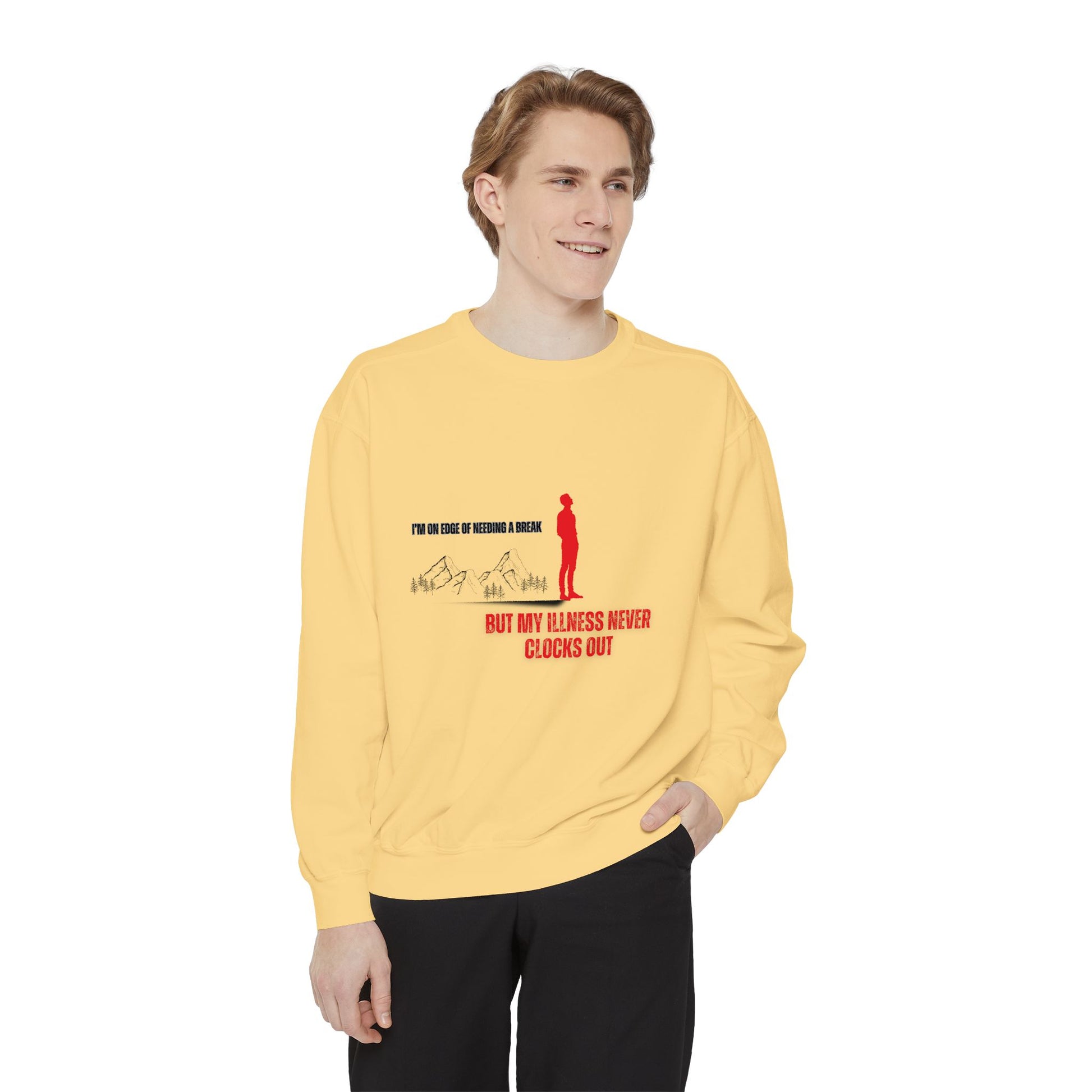 Illness Never Clocks Out Sweater | Frizell Noir
