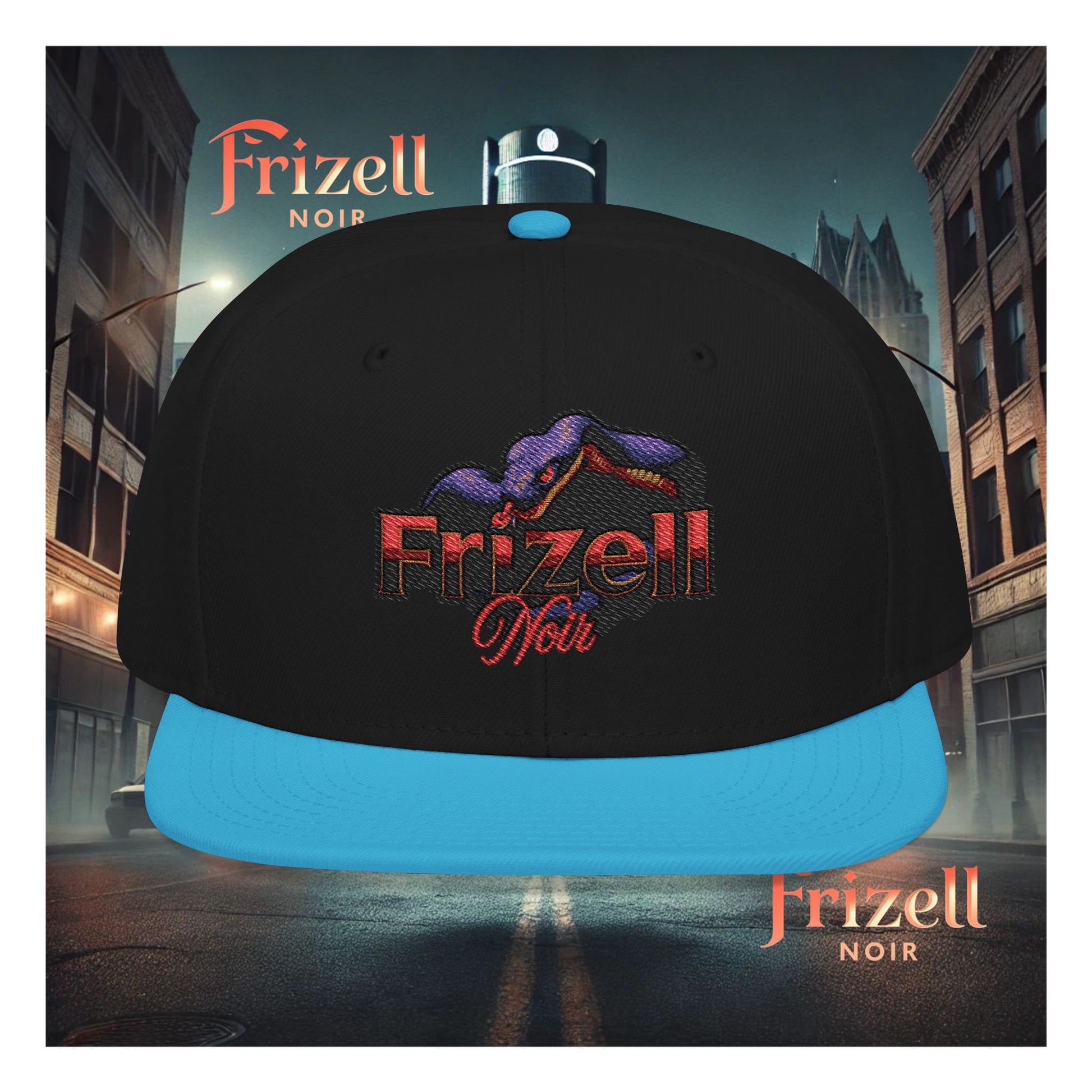 FRIZELL NOIR Embroidered Snapback Cap