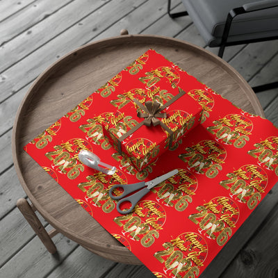 “Happy New Year 2026” Celebration Wrap – Luxe Gold Edition by Frizell Noir"