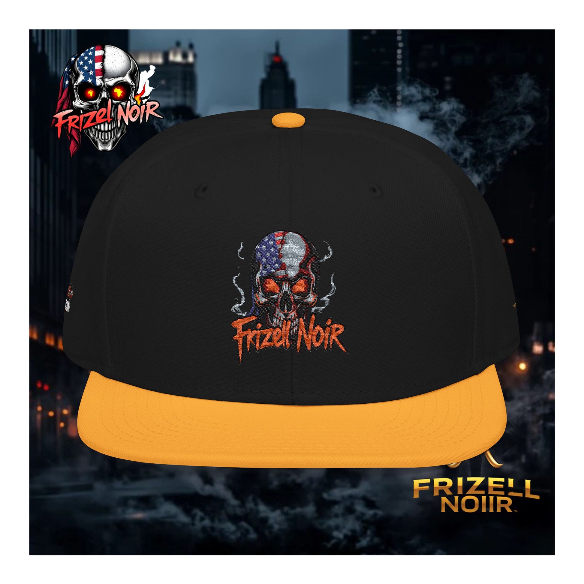 FRIZELL NOIR Logo Snapback | Embroidered