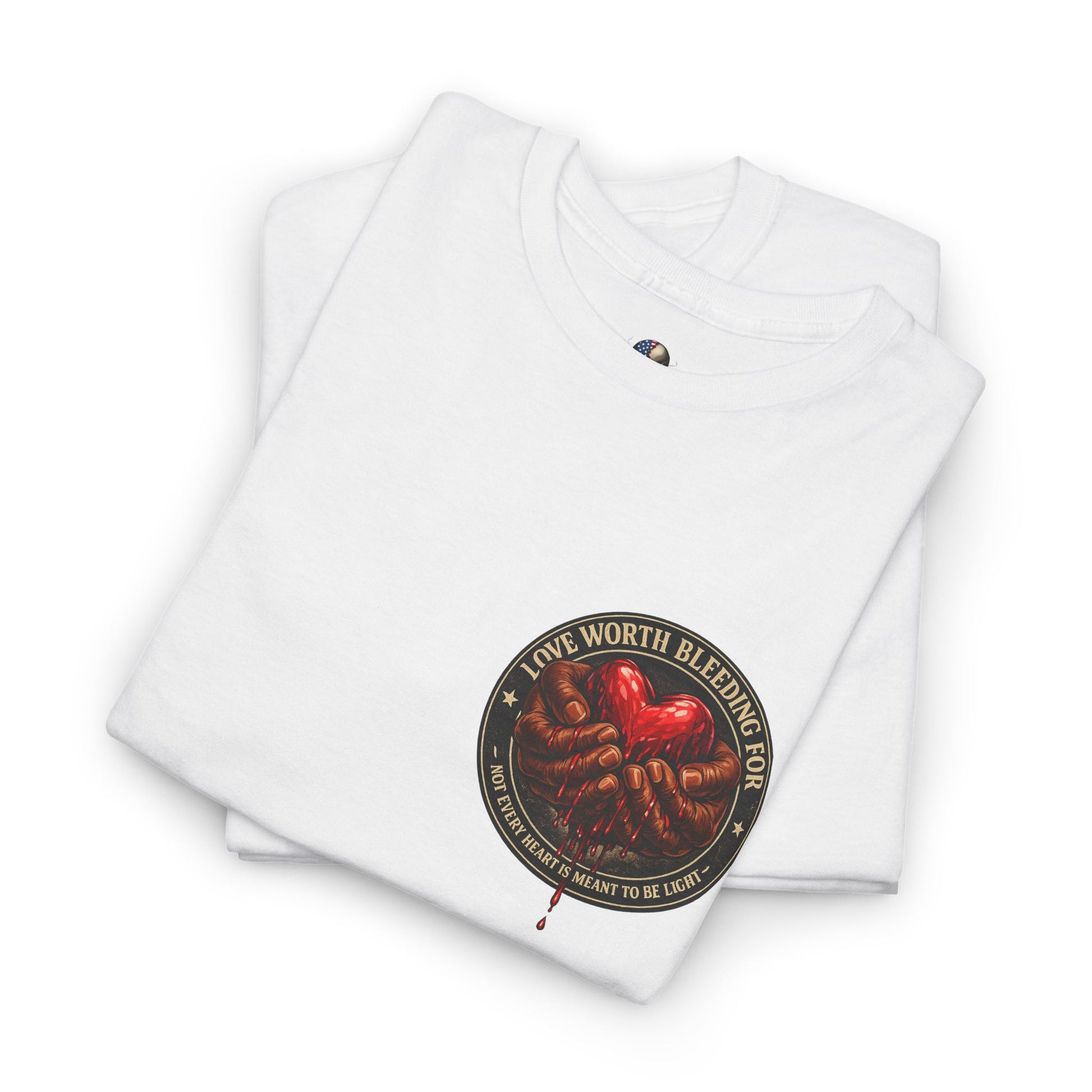 Held On Even When It Bleeds T-Shirt | Heart Hands Graphic Tee