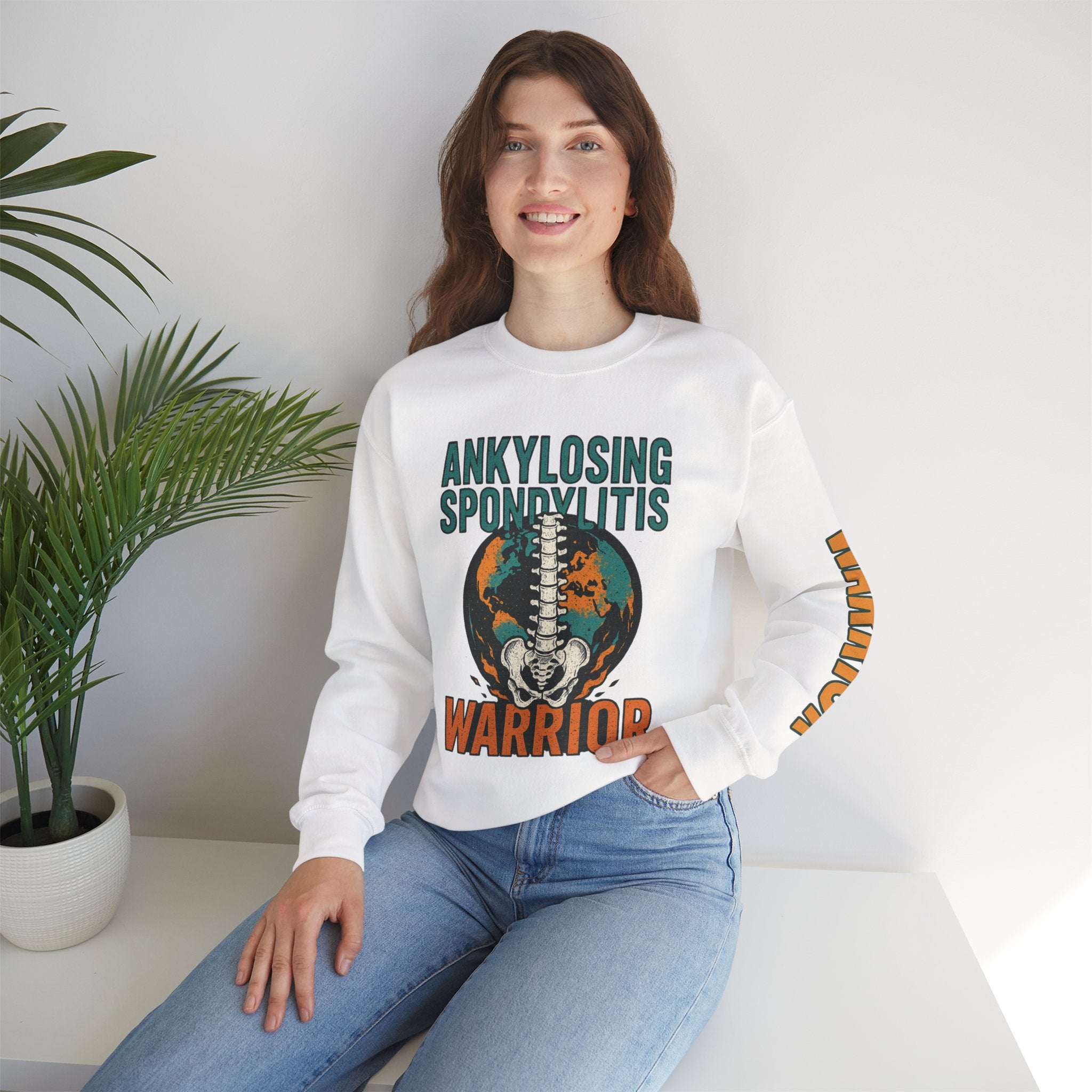 Ankylosing Spondylitis Spine Globe Warrior Sweatshirt