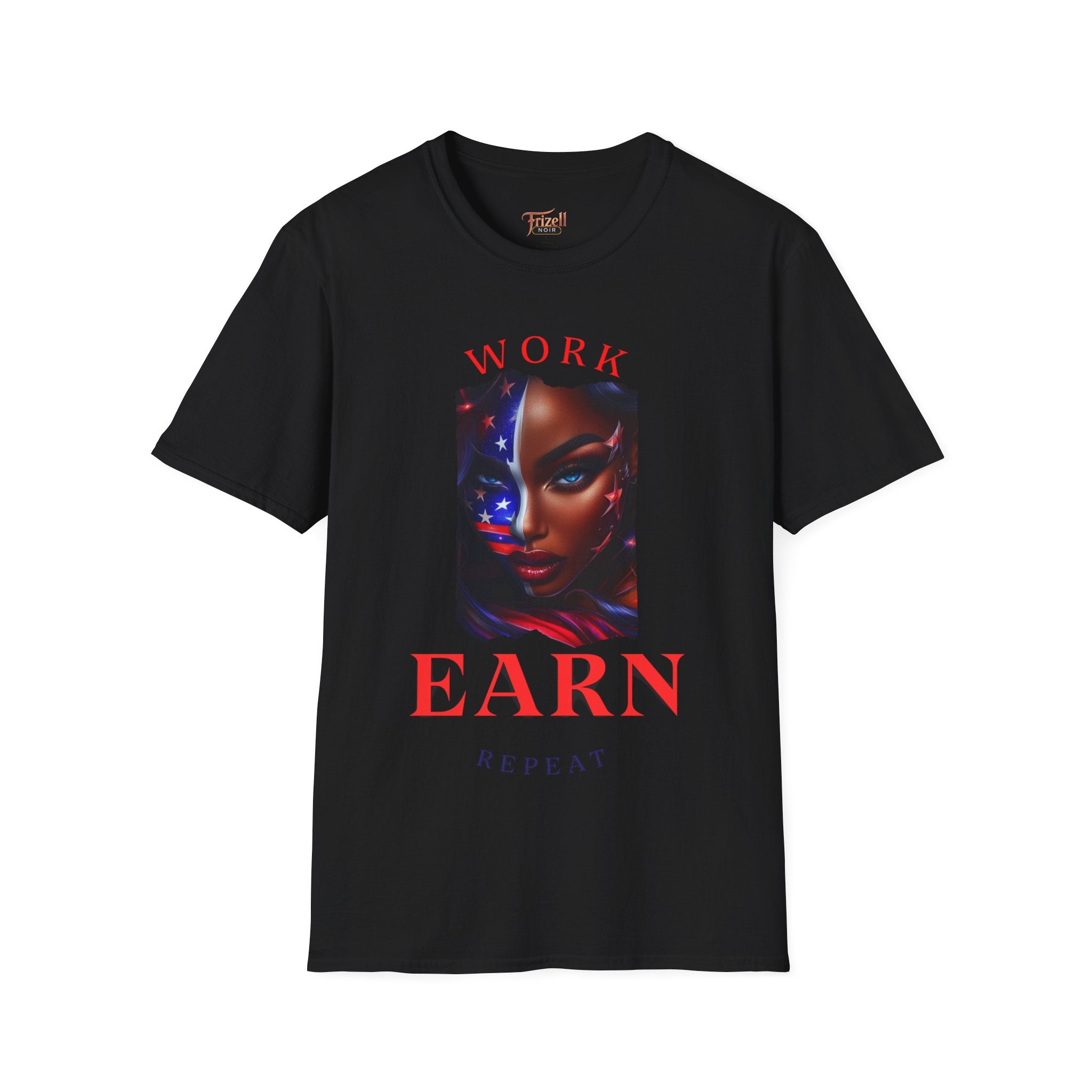 Work Earn Repeat | Frizell Noir T-shirt