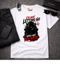 Frizell Noir I'm Not Letting Go Until I Get My Wish white T-Shirt – Expressive luxury streetwear tee with bold graphic