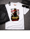 Frizell Noir This Is the Streets and I Am the Trap white T-Shirt – Urban streetwear tee with bold statement design