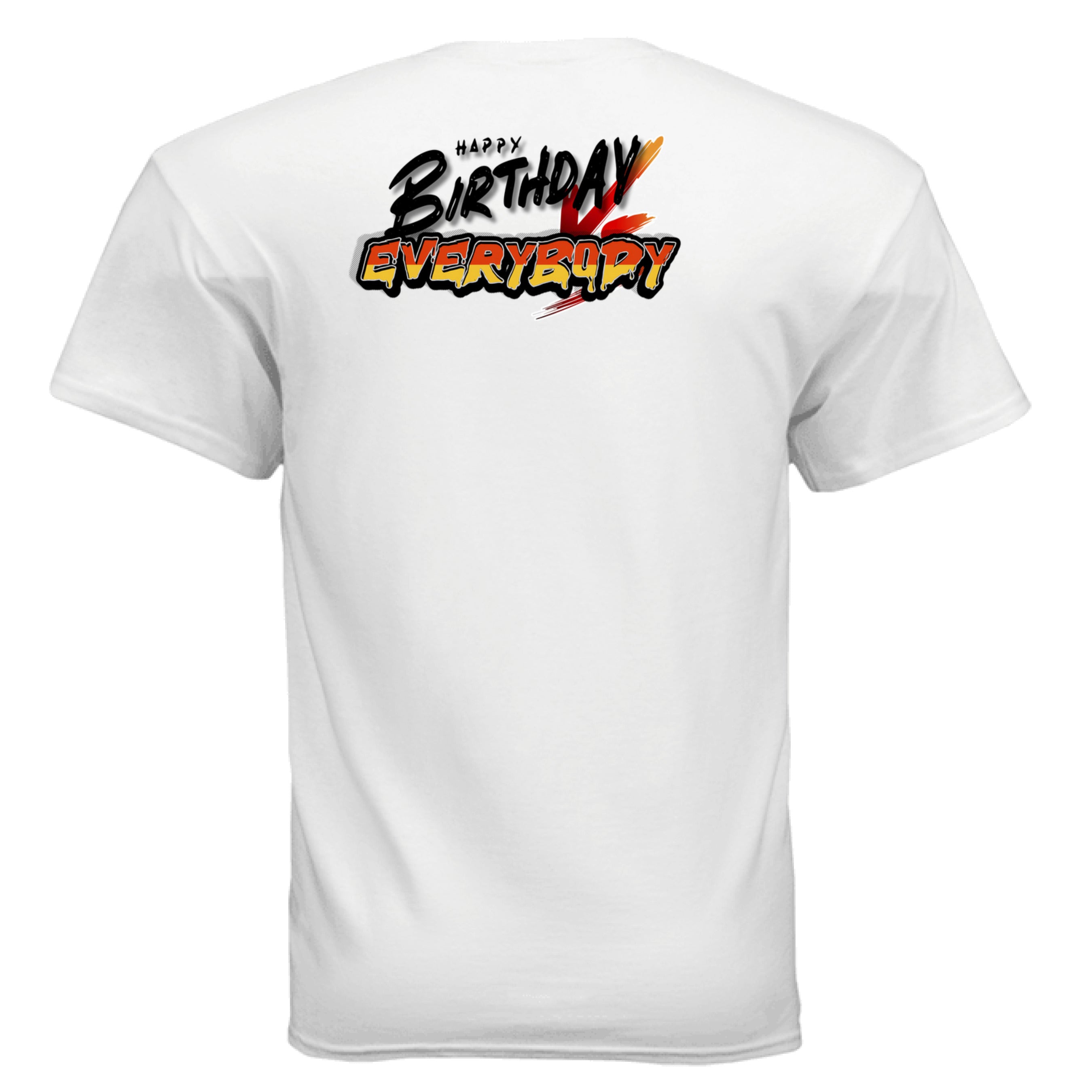 Fade Birthday Vs Everybody tee white back view
